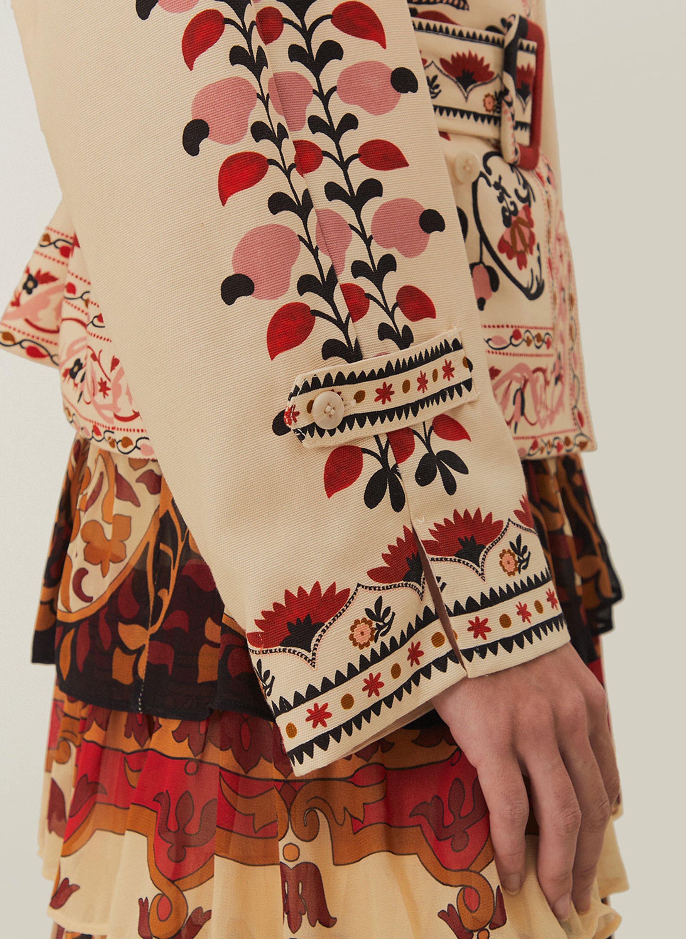 Veste droite imprimée FARM RIO Beige