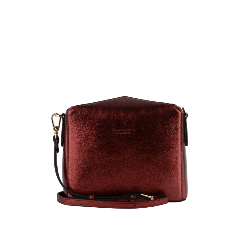 Sac porté travers - cuir de vachette POURCHET Rouge