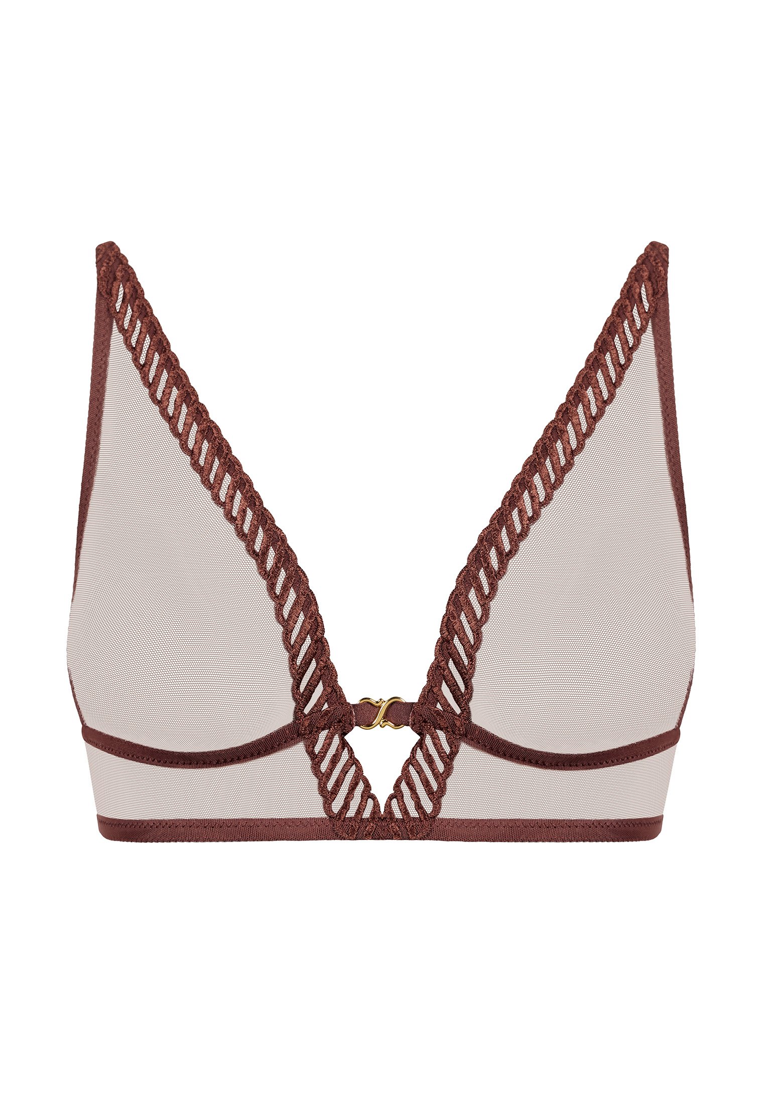 Triangle bra AUBADE Brown