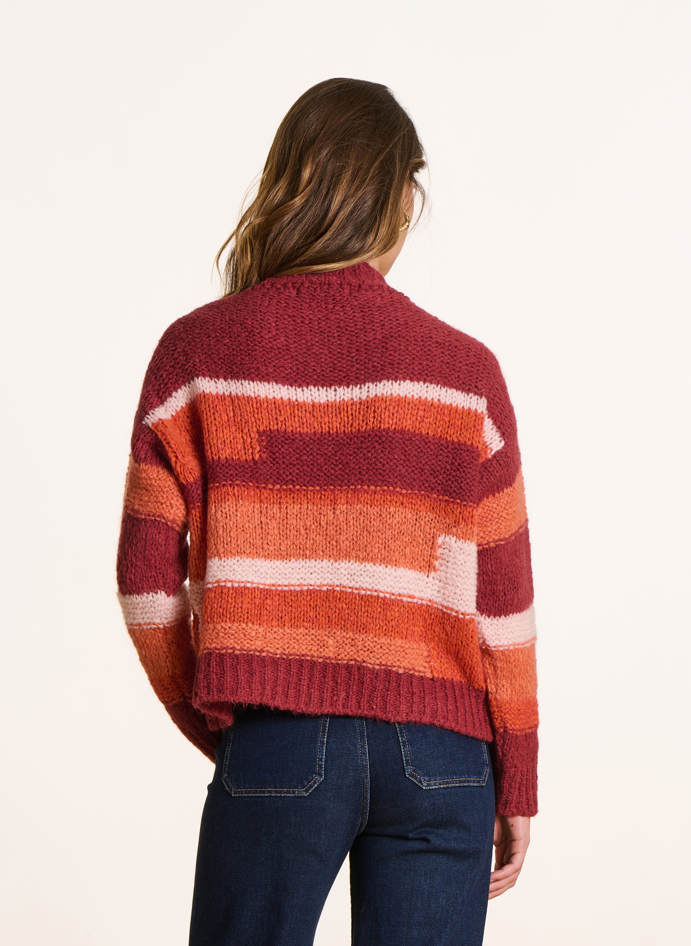 Gestreifter Pullover LA FEE MARABOUTEE Rot