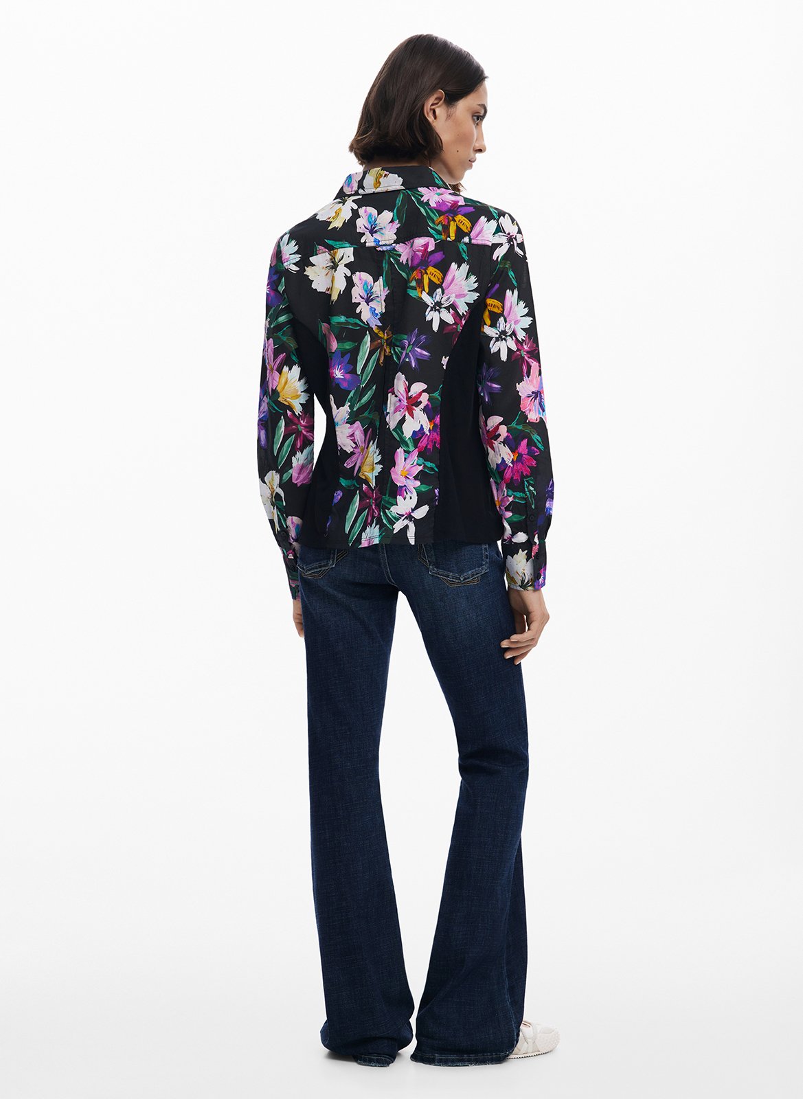 Chemise col classique imprimée DESIGUAL Noir