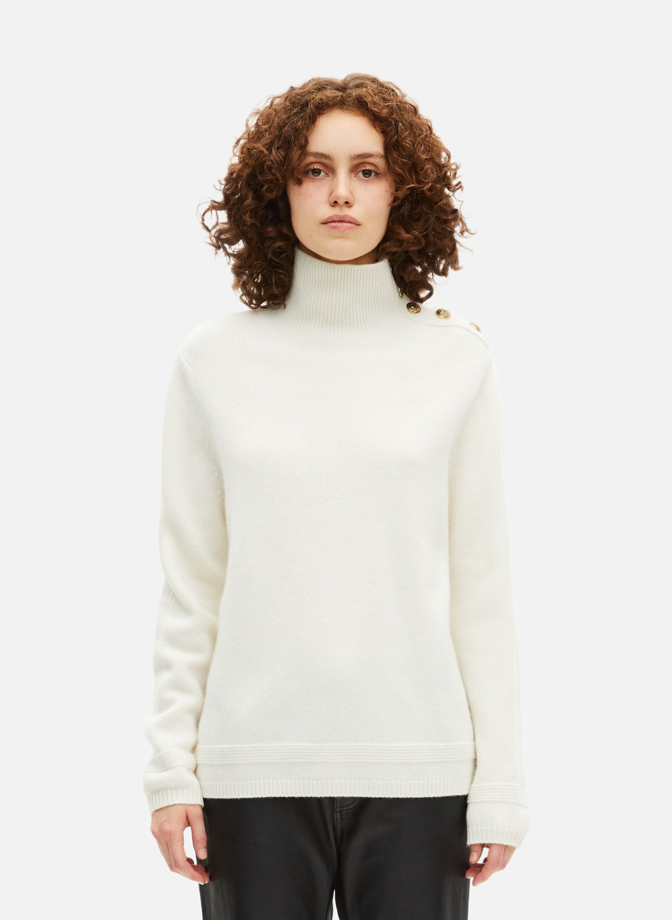 Boat-neck contrast-knit wool sweater  THE KOOPLES
