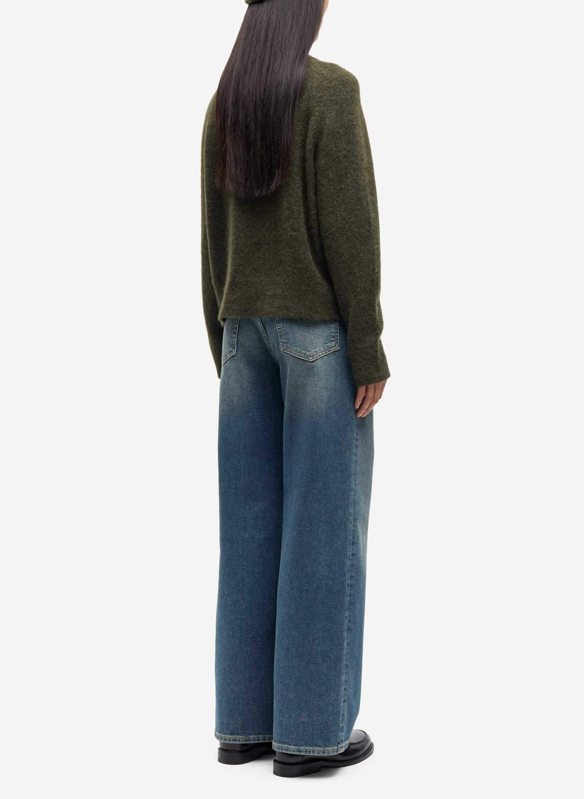 Pull col rond en laine mélangée SAMSOE SAMSOE Vert