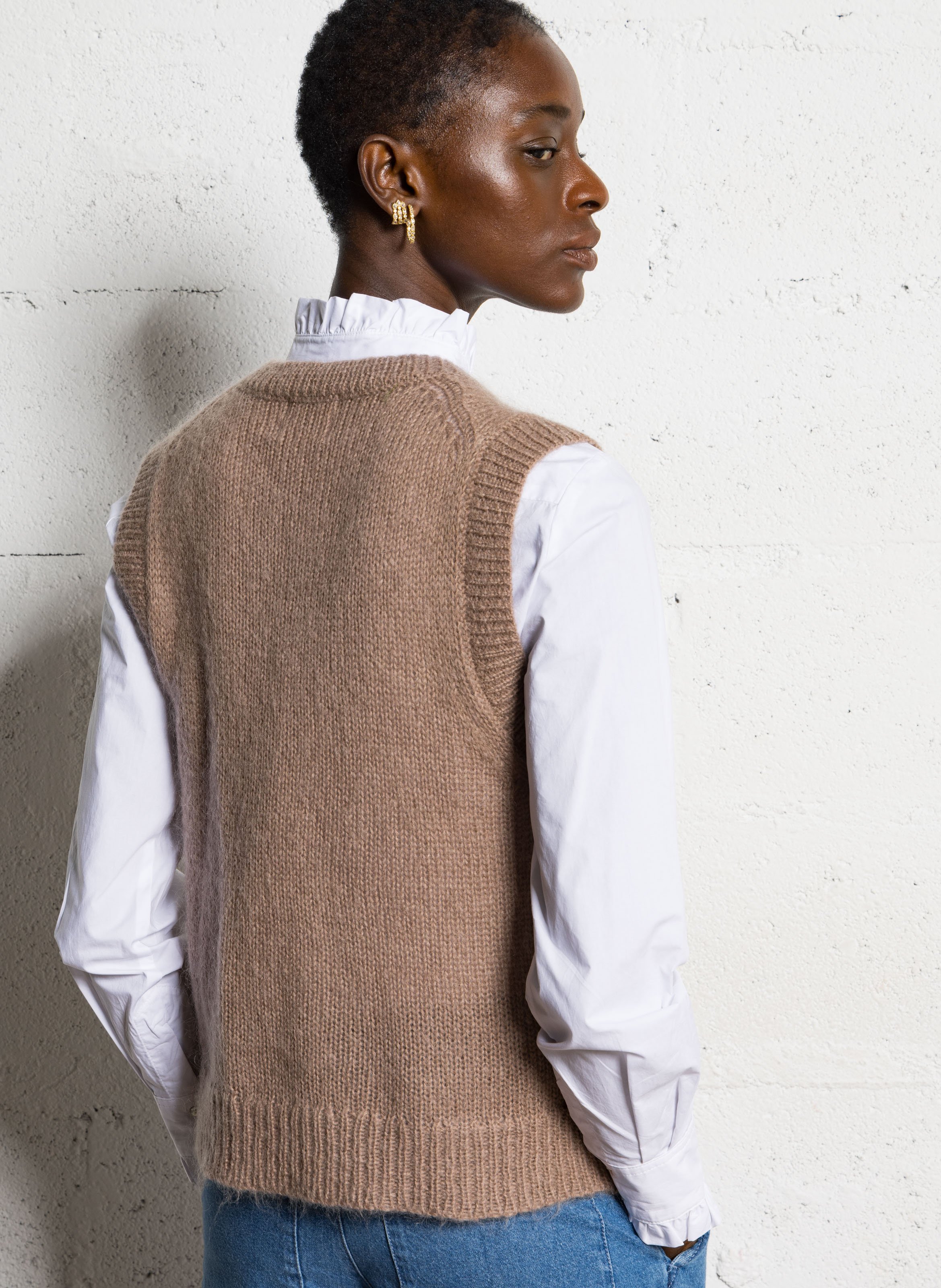 Alpaca wool sweater BELLA JONES Brown