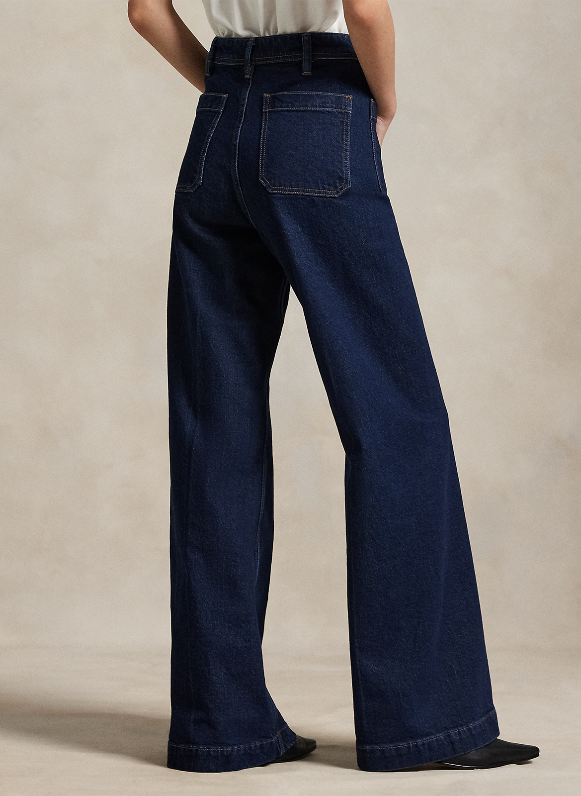 Jean patte d'eph en coton mélangé POLO RALPH LAUREN Bleu