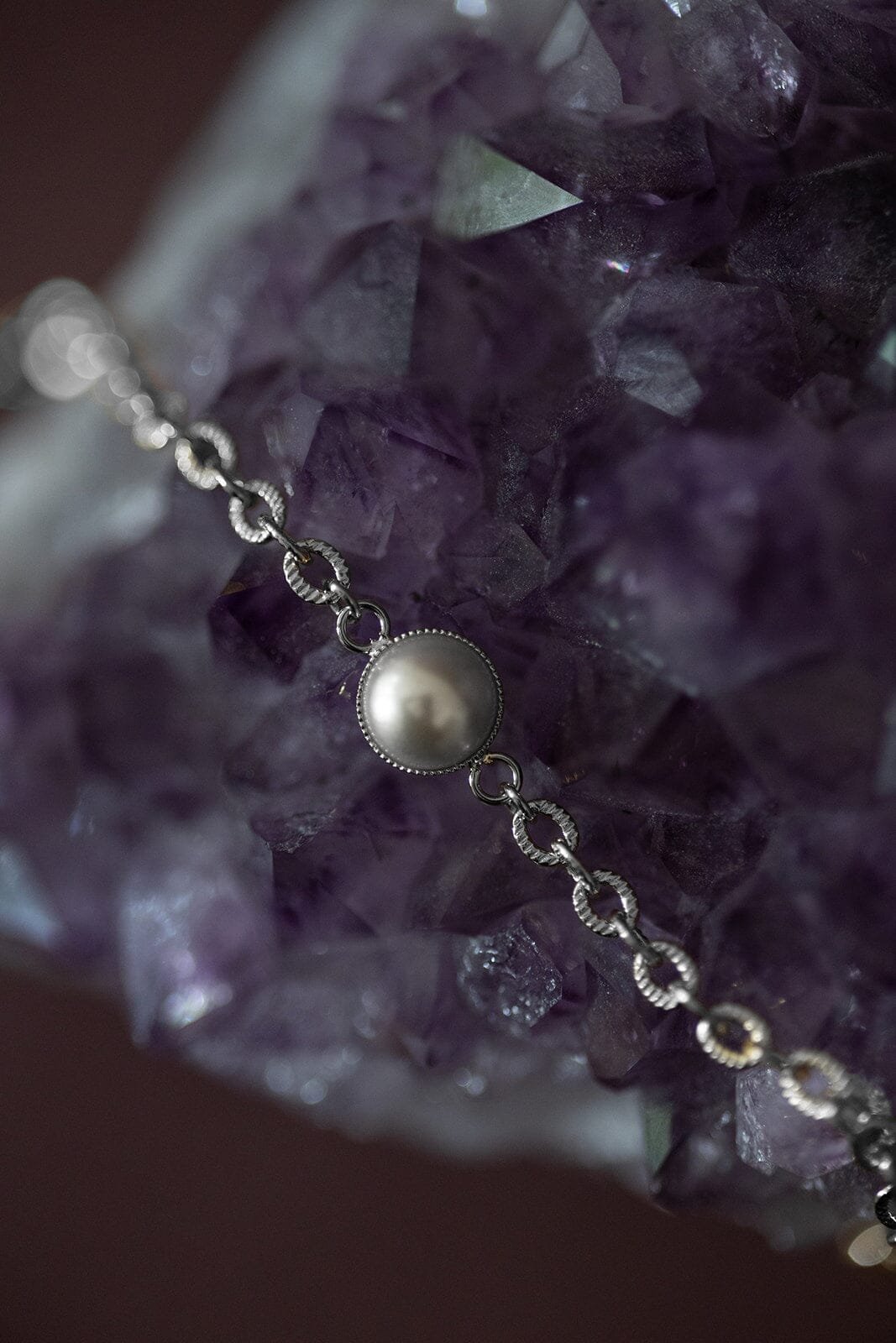 Mini bracelet perle  plaqué argent MONSIEUR SIMONE Argent