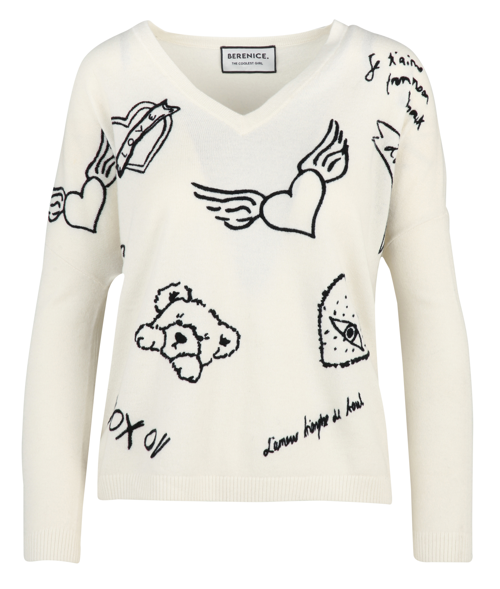 Ärmelloser Wollpullover BERENICE Beige