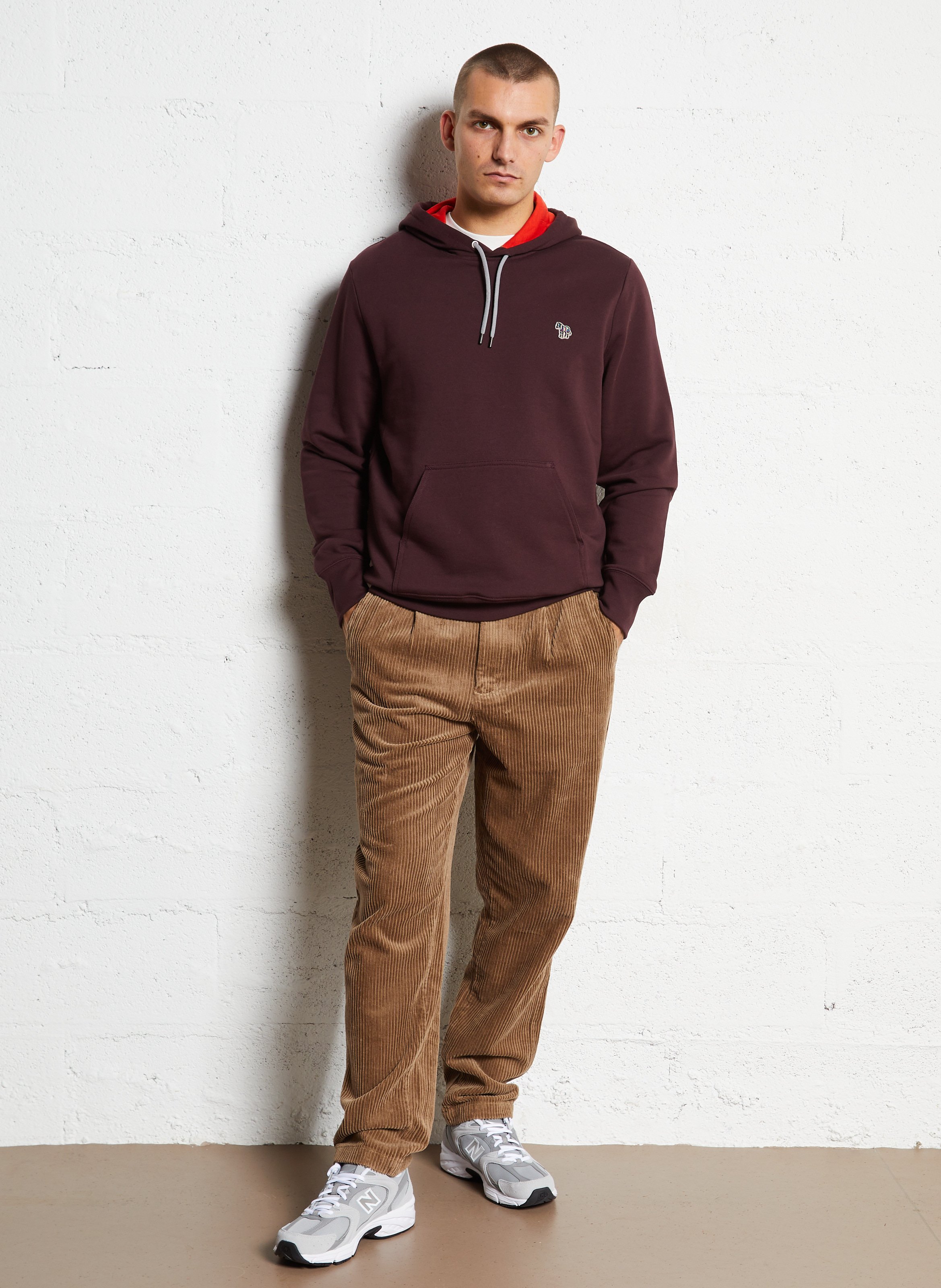 Organic cotton hooded sweatshirt PAUL SMITH Red