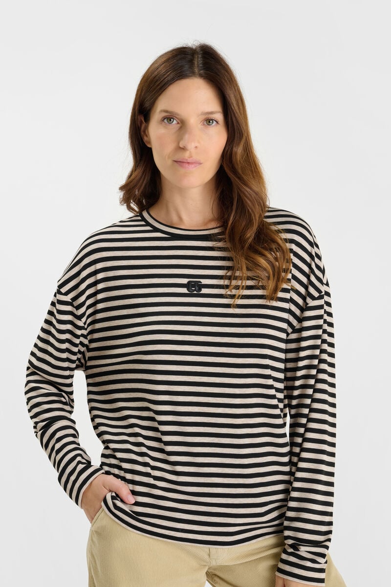 Tommy Badge T-shirt LE TEMPS DES CERISES Black