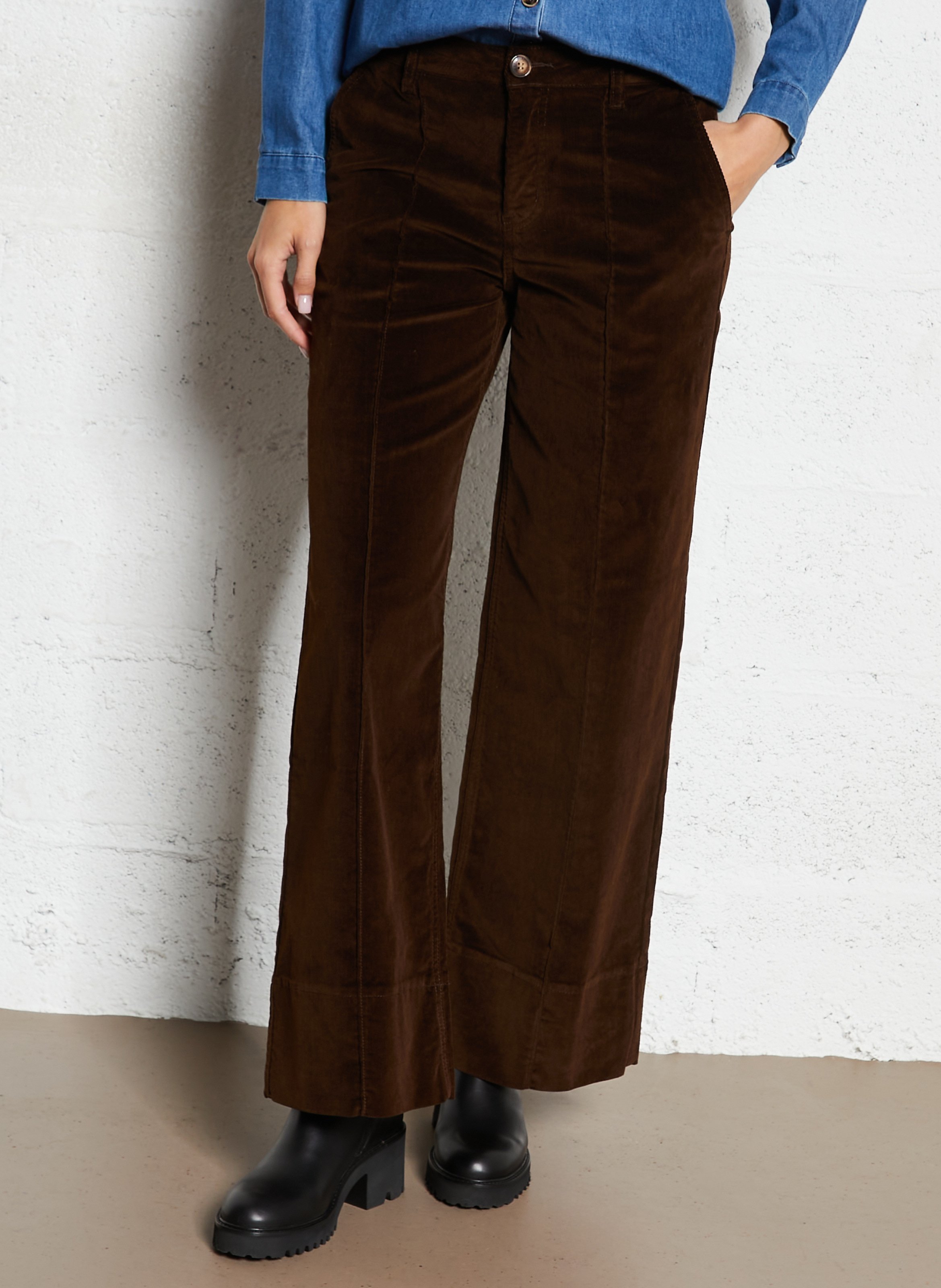 Weite Hose aus Baumwoll-Mix mit hohem Bund LA PETITE ETOILE