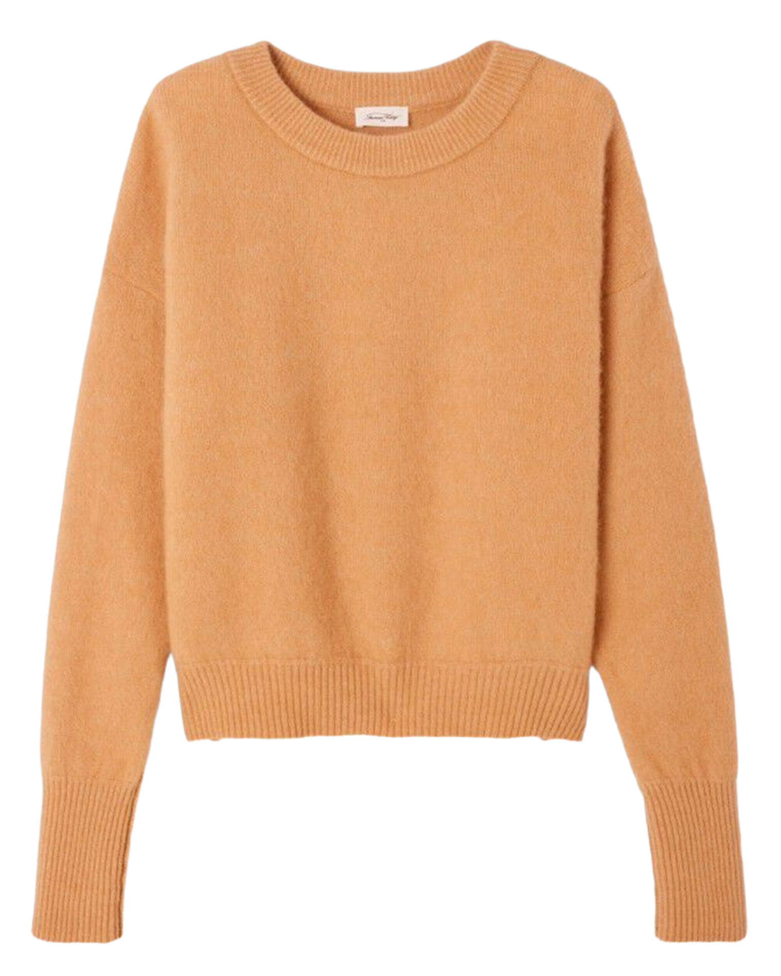 Pull ample col rond en laine mélangée VITOW Noisette chine