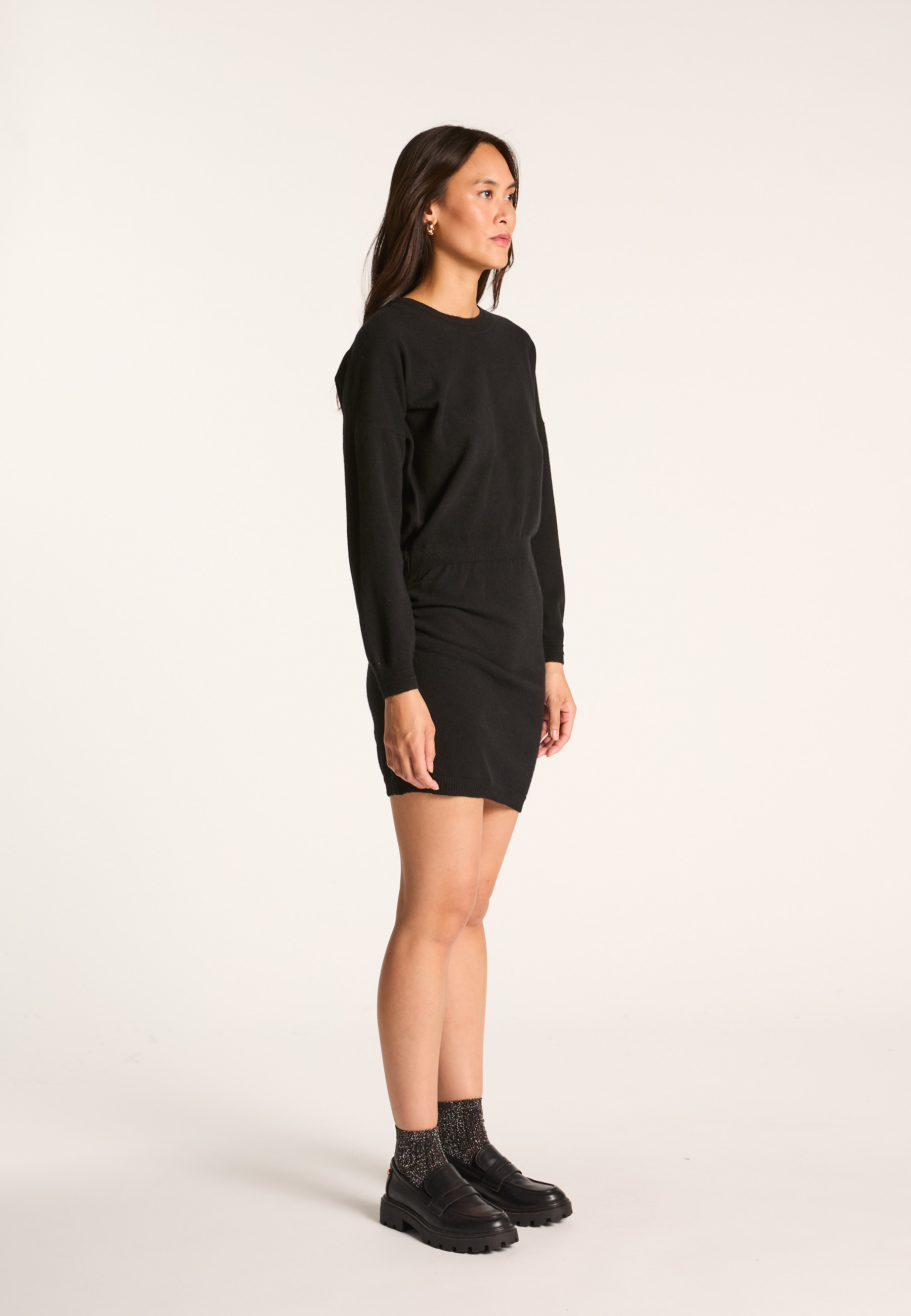 Malilen short wool dress MAISON MONTAGUT Black
