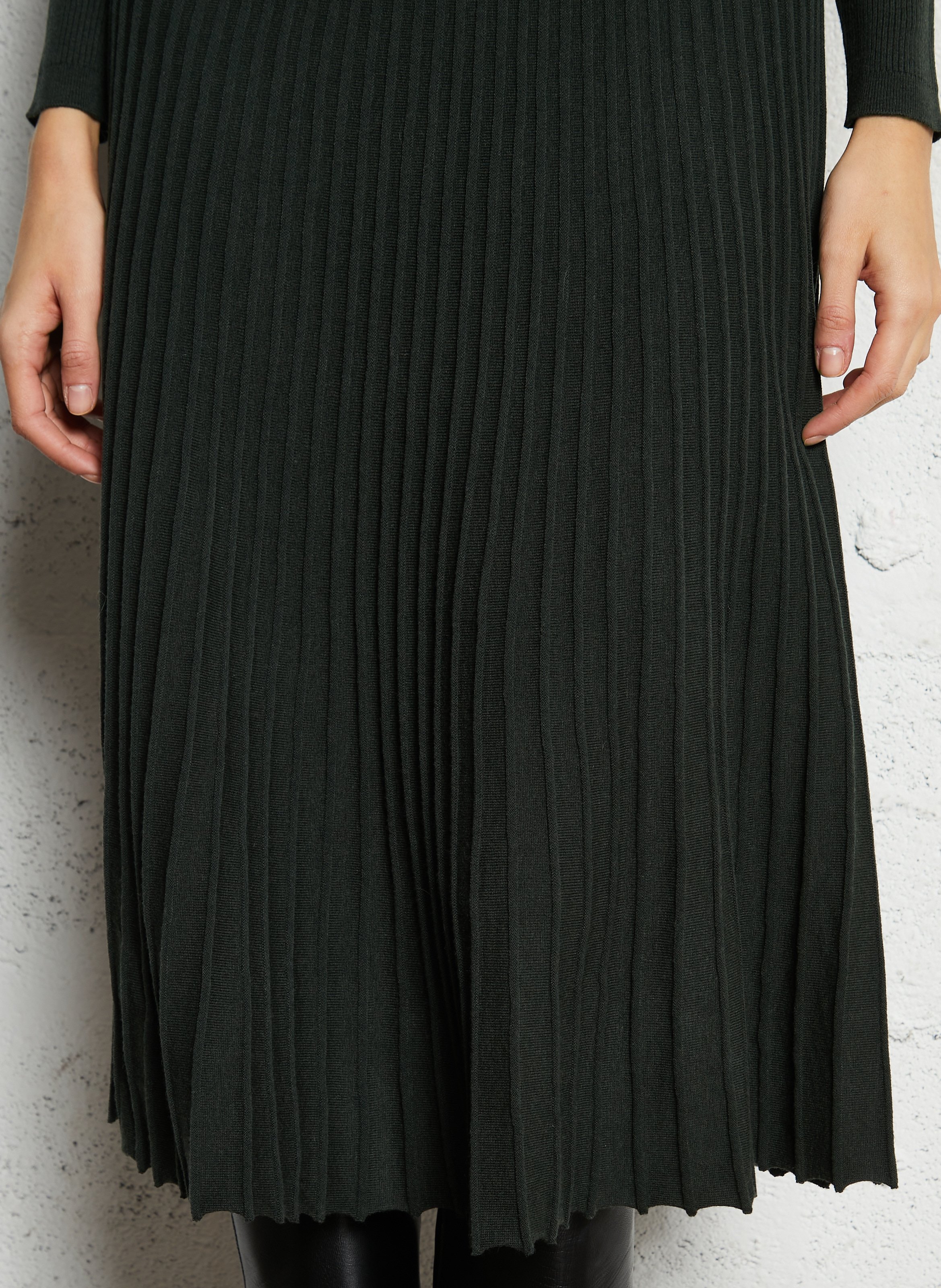 Pleated midi dress MAISON 123 Green