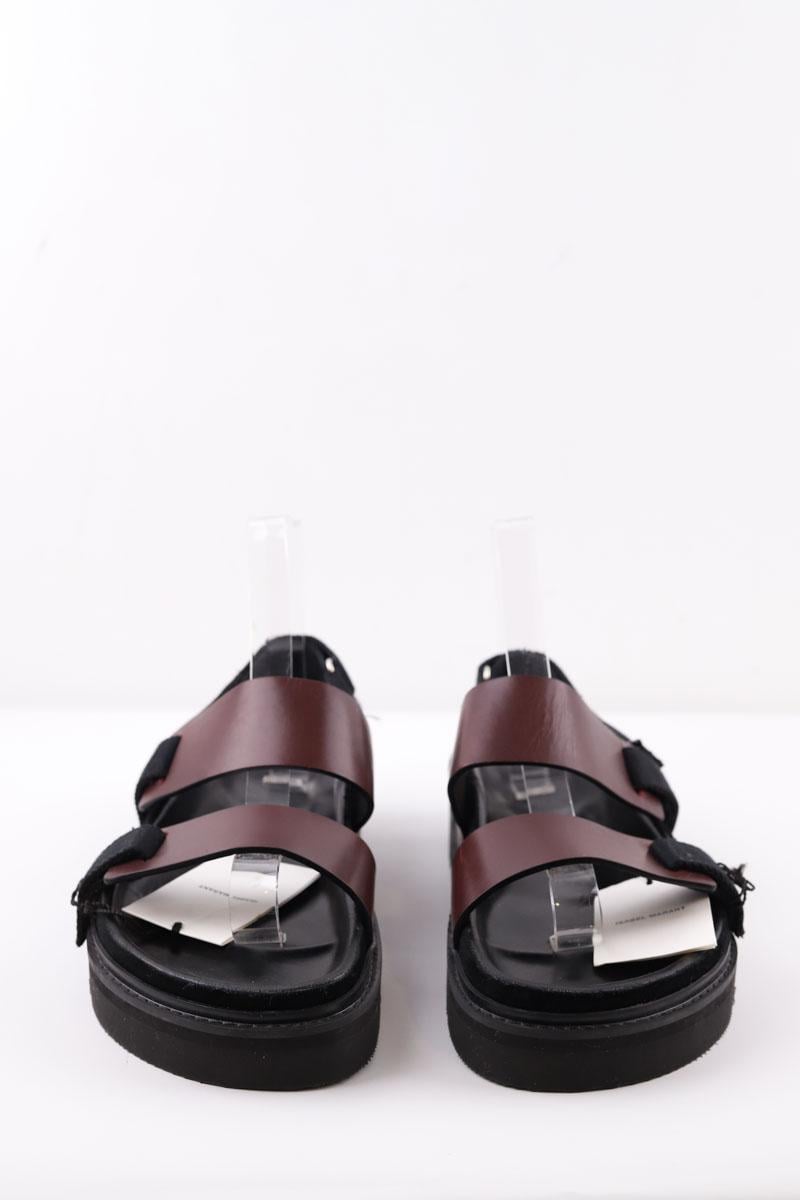 Faux leather sandals ISABEL MARANT - Seconde Main Brown