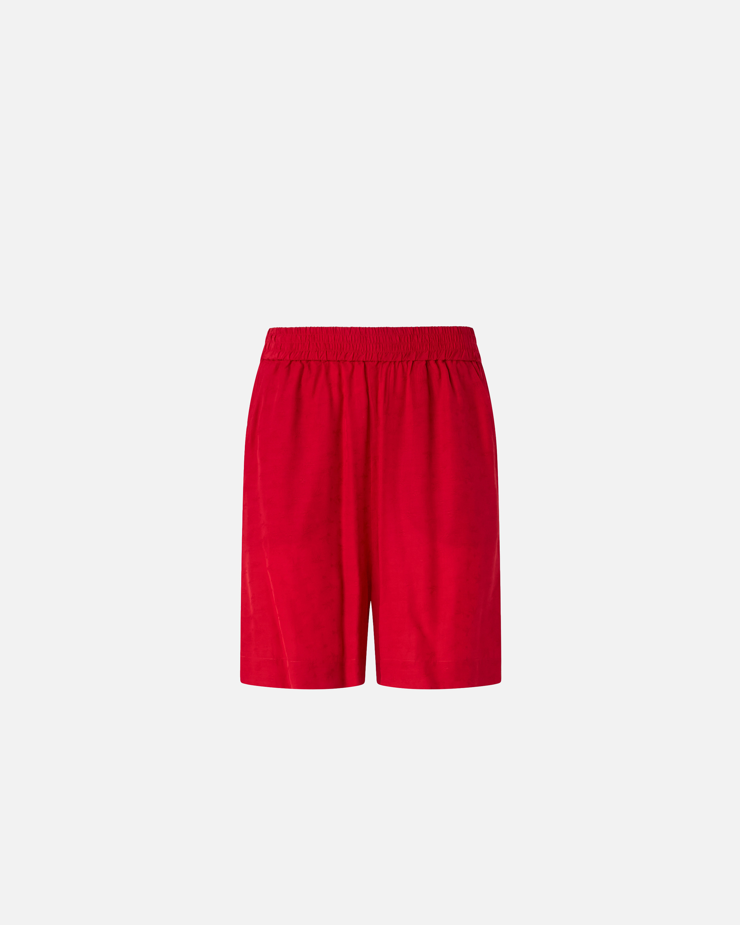 Jacquard viscose shorts PINKO Red