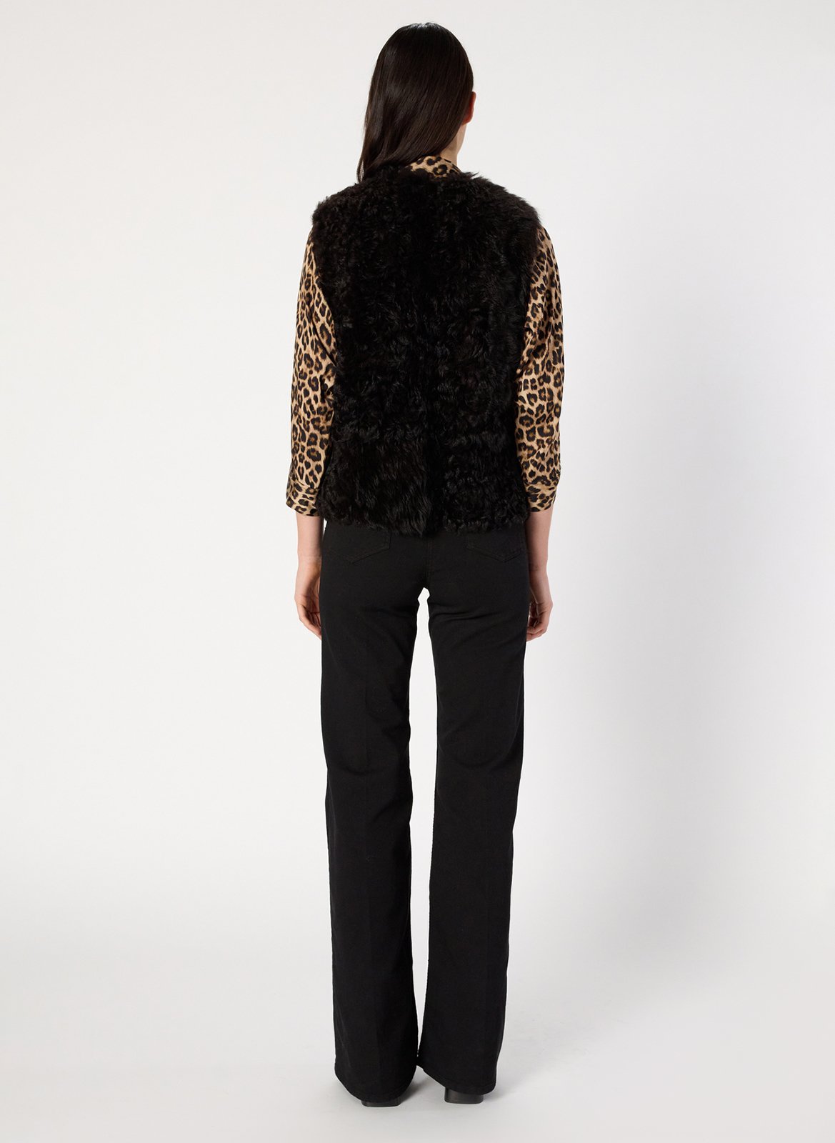 Rechte omkeerbare leren jas GERARD DAREL Bruin