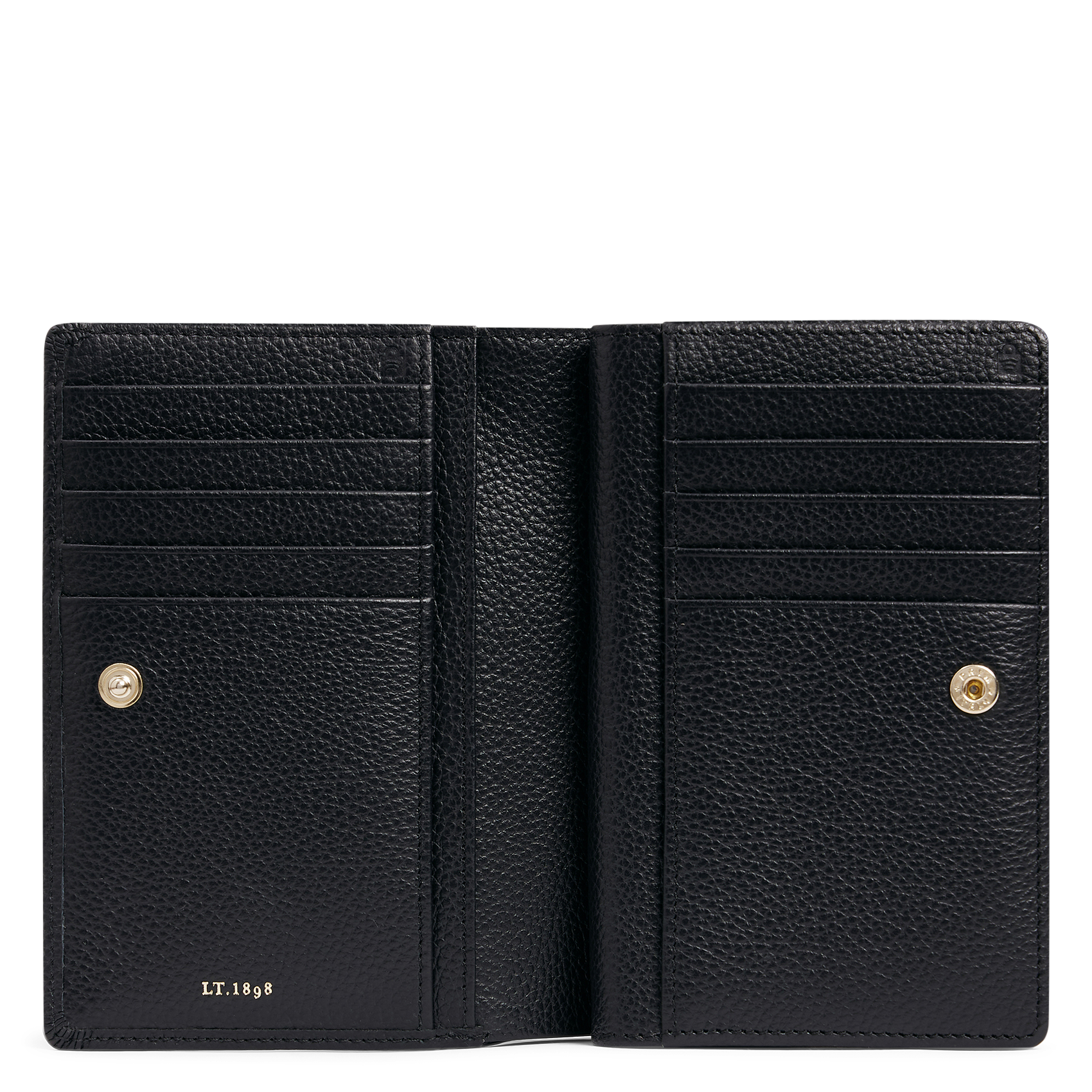 Portefeuille moyen uni en cuir grainé LE TANNEUR Noir