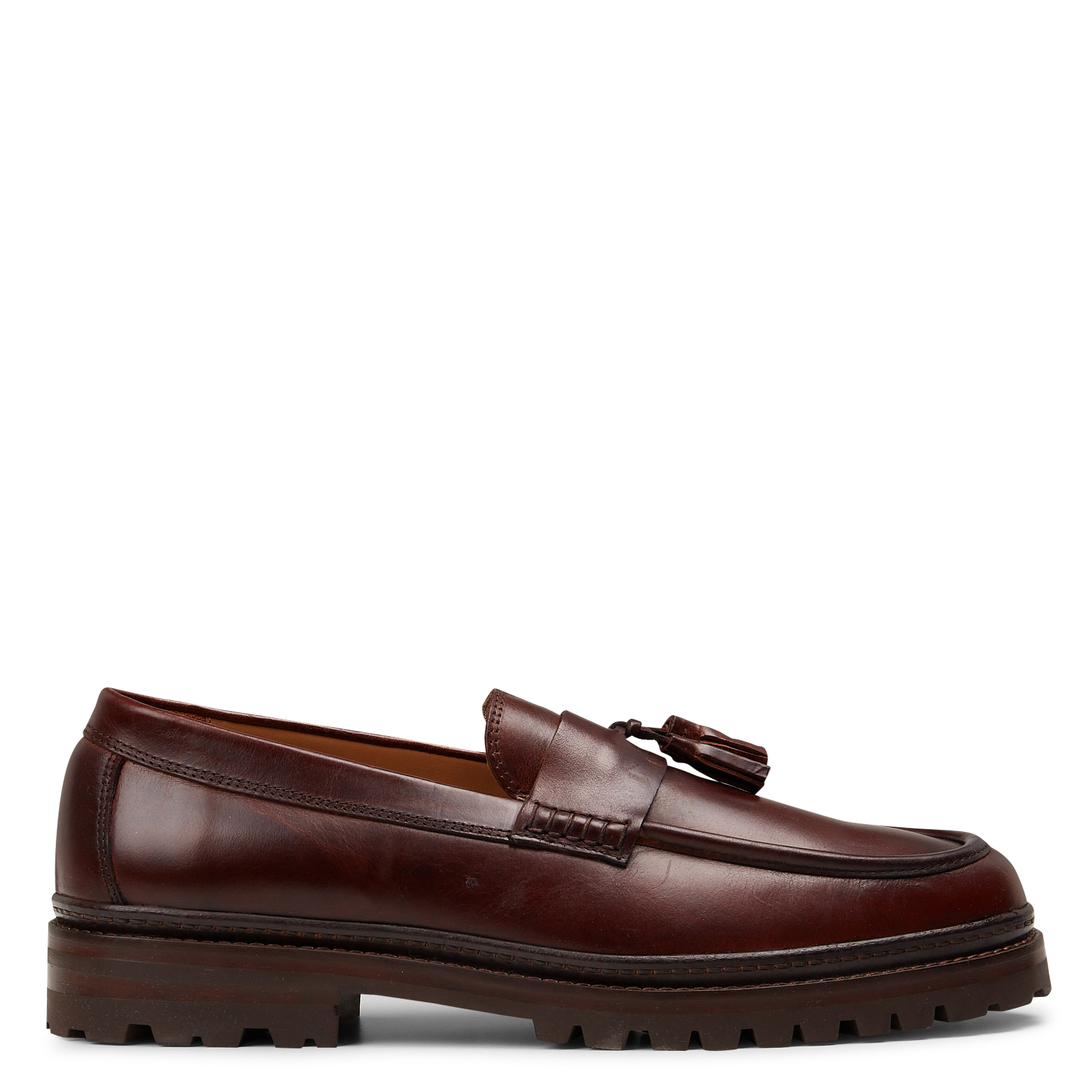 Mocassins à pampilles en cuir BOBBIES Marron