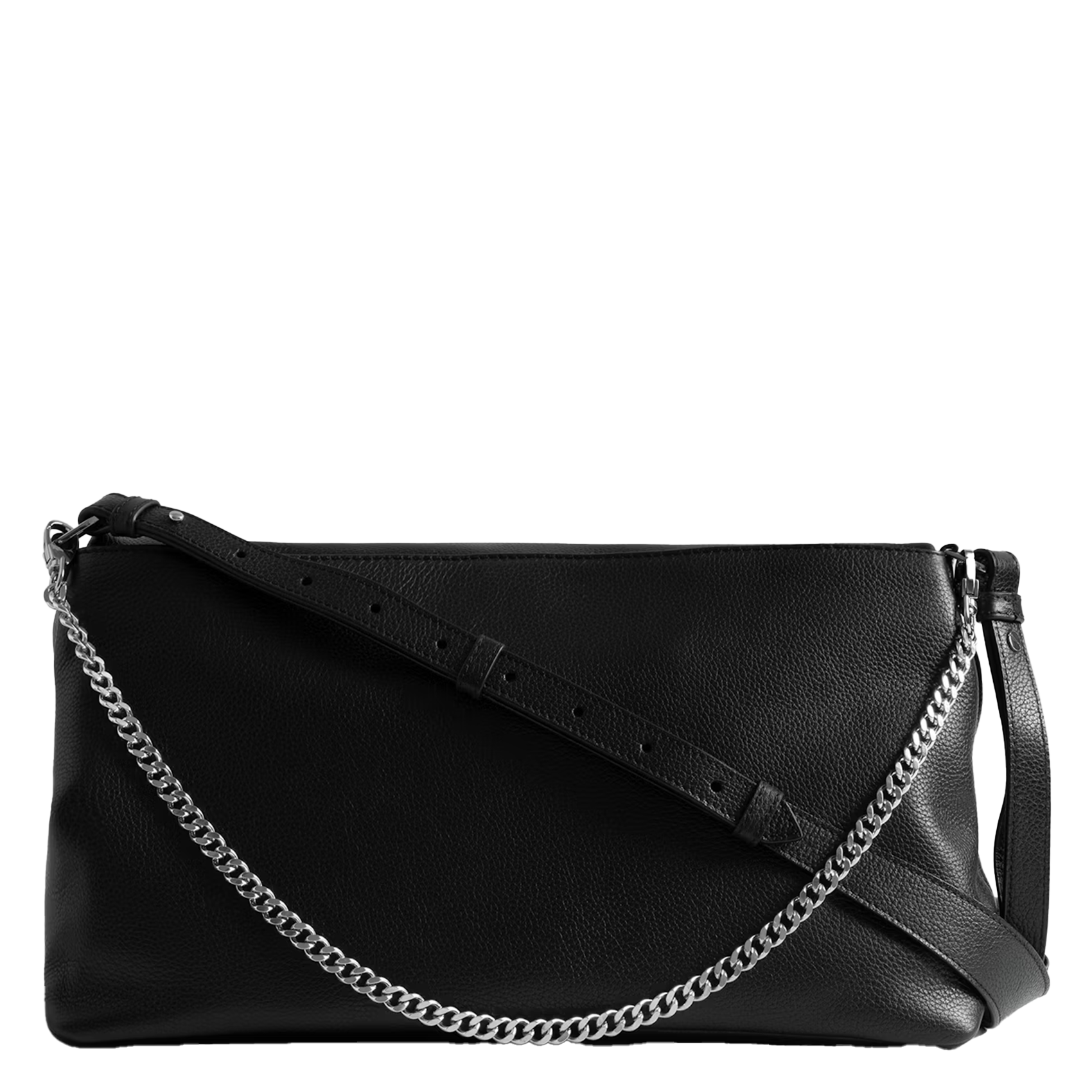 Sac en cuir grainé à bandoulière ZADIG&VOLTAIRE Negro