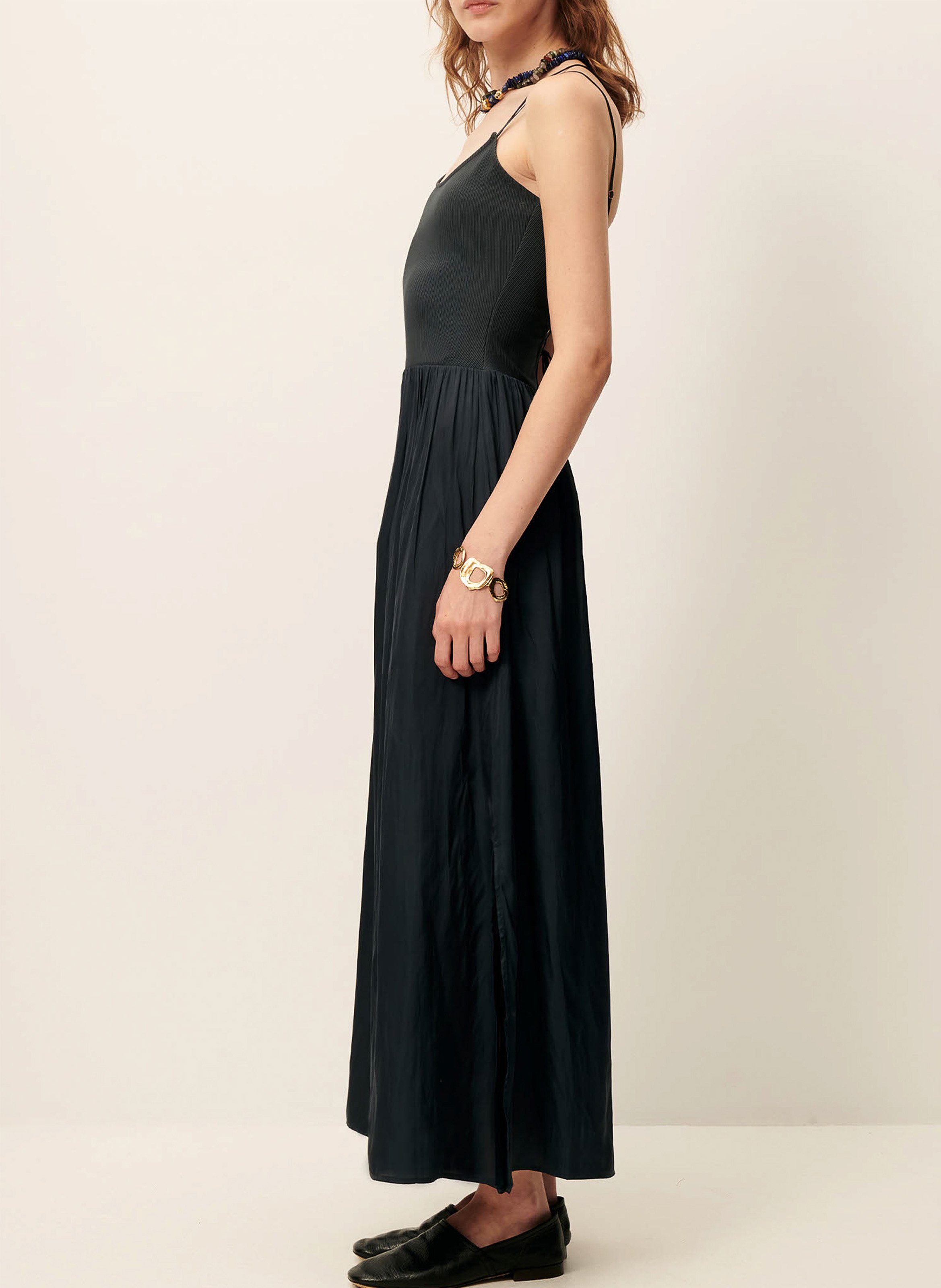 Lange jurk met ronde hals SESSUN Green