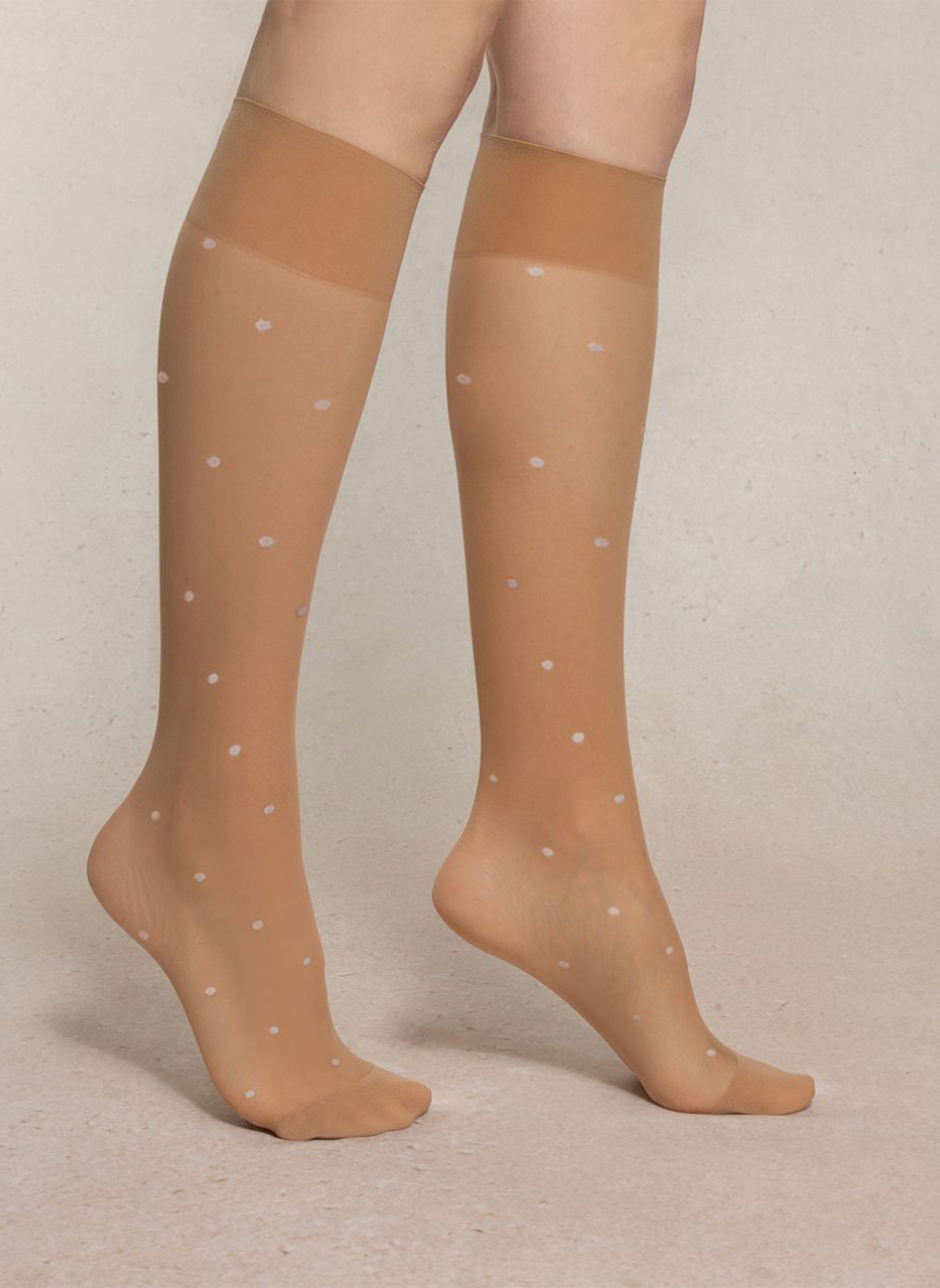 Mi-bas à plumetis BLEUFORET Doré