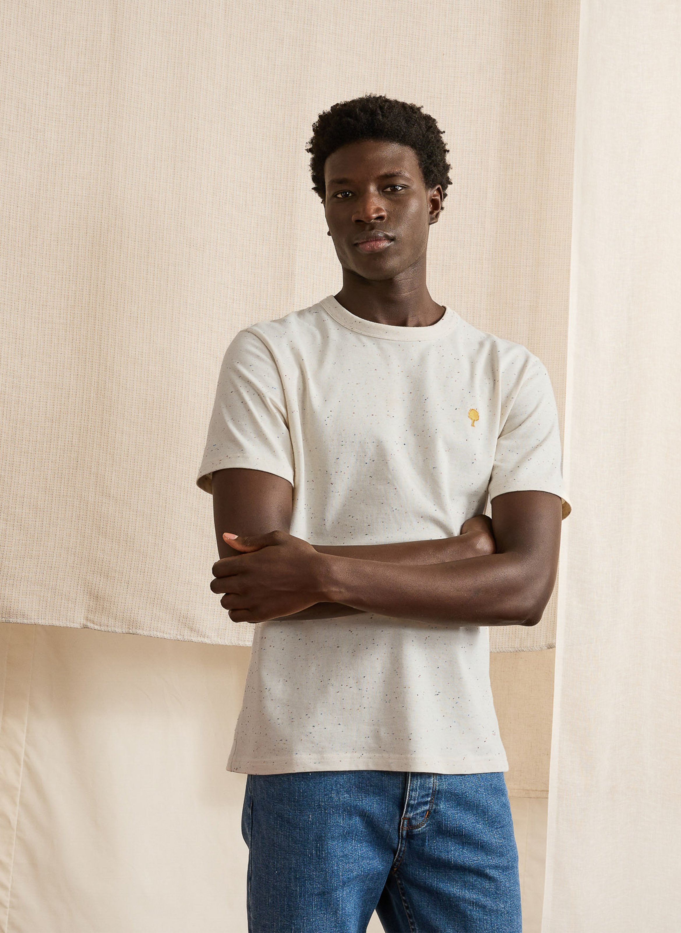 Oversized T-shirt met ronde hals FAGUO Beige