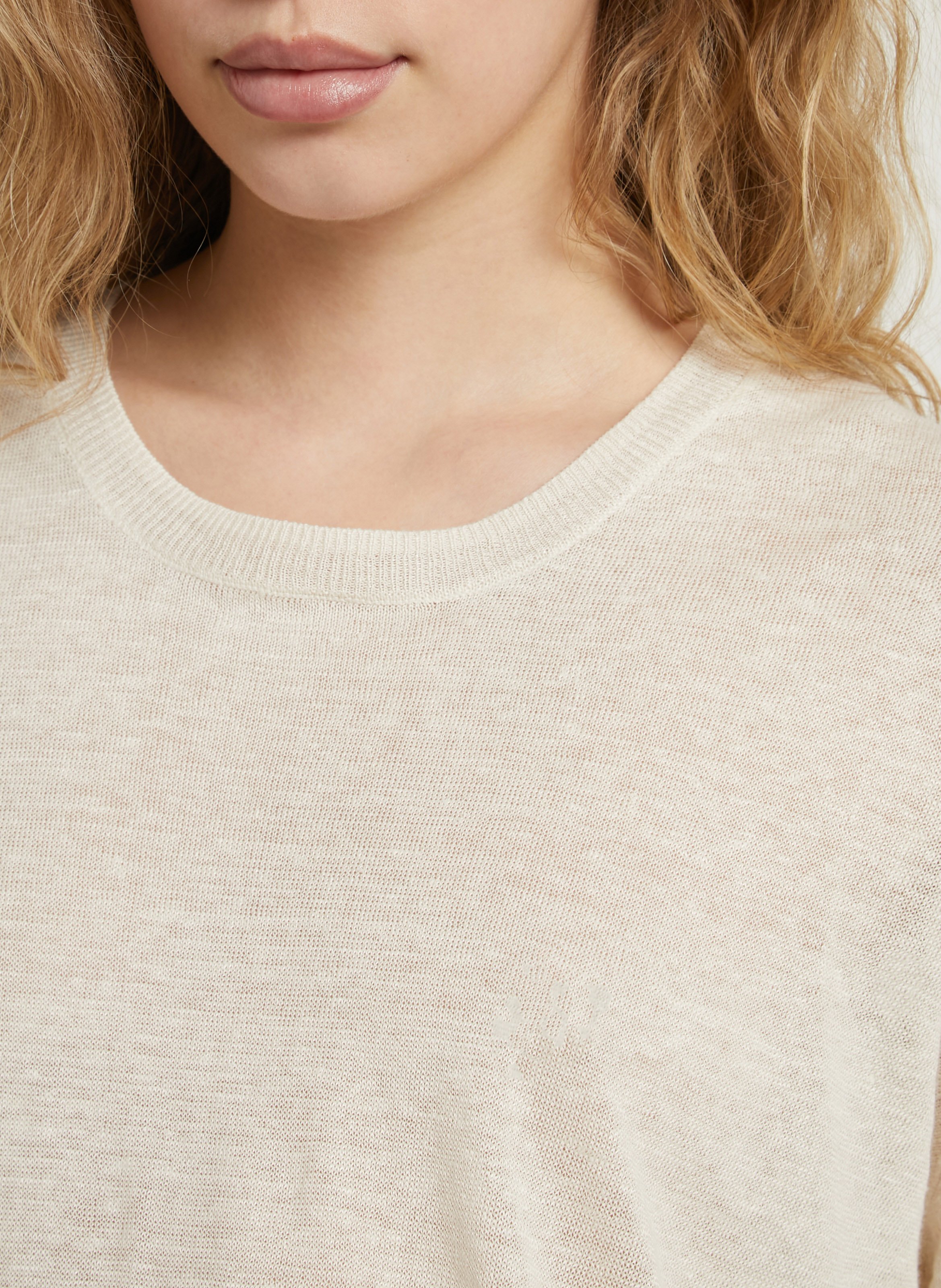 Oversized linen sweater MAJESTIC FILATURES Beige