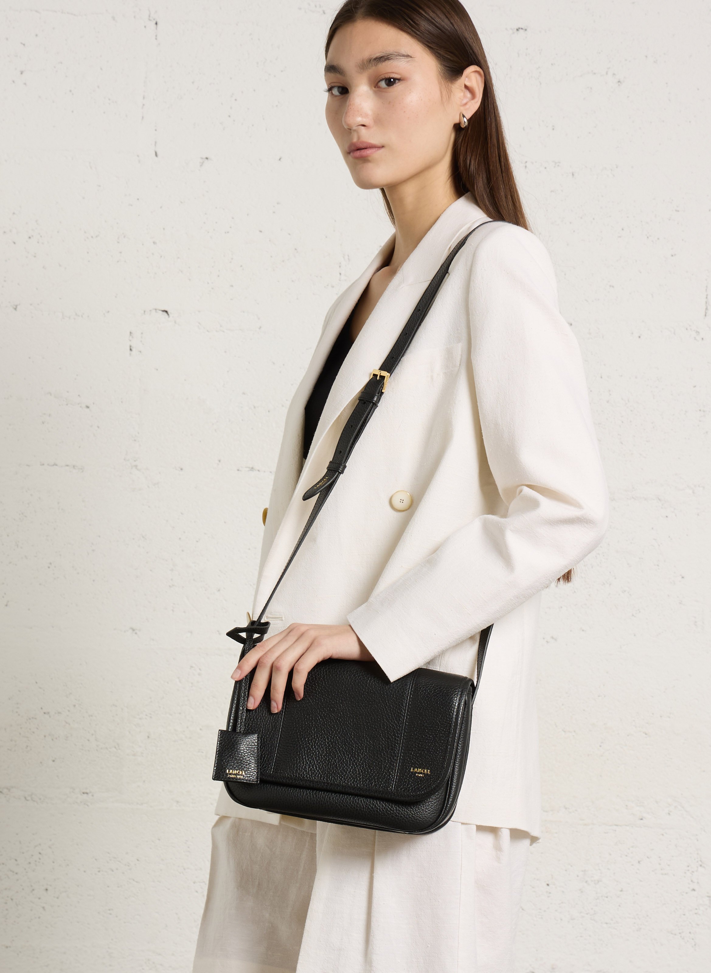 Leren clutch LANCEL Zwart