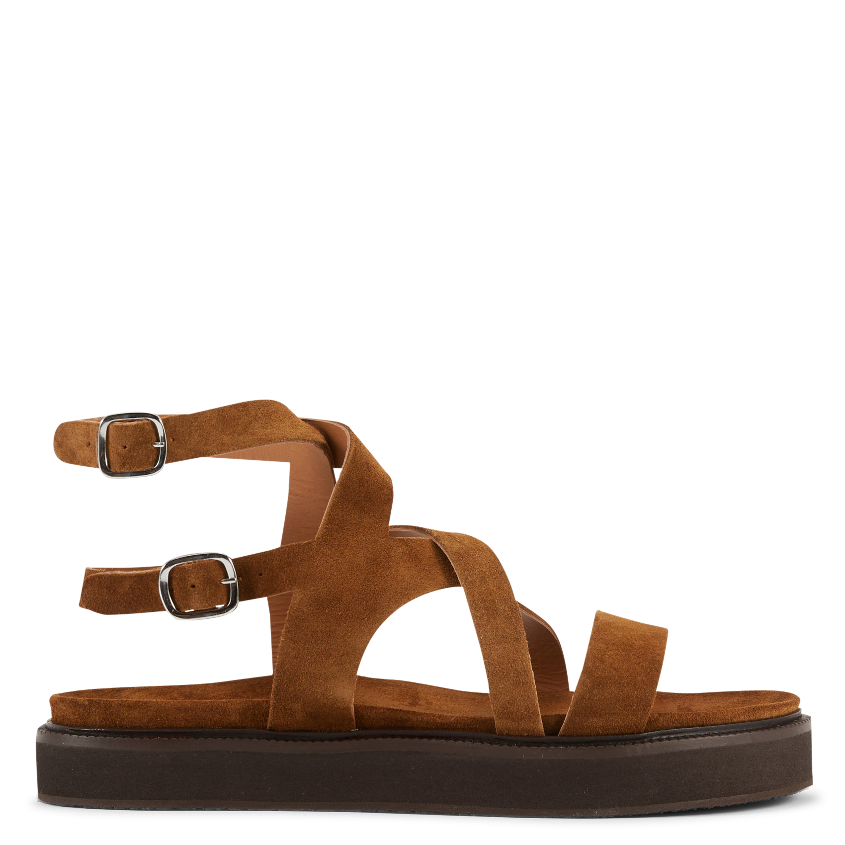 Sandales compensées en cuir MELLOW YELLOW Marron