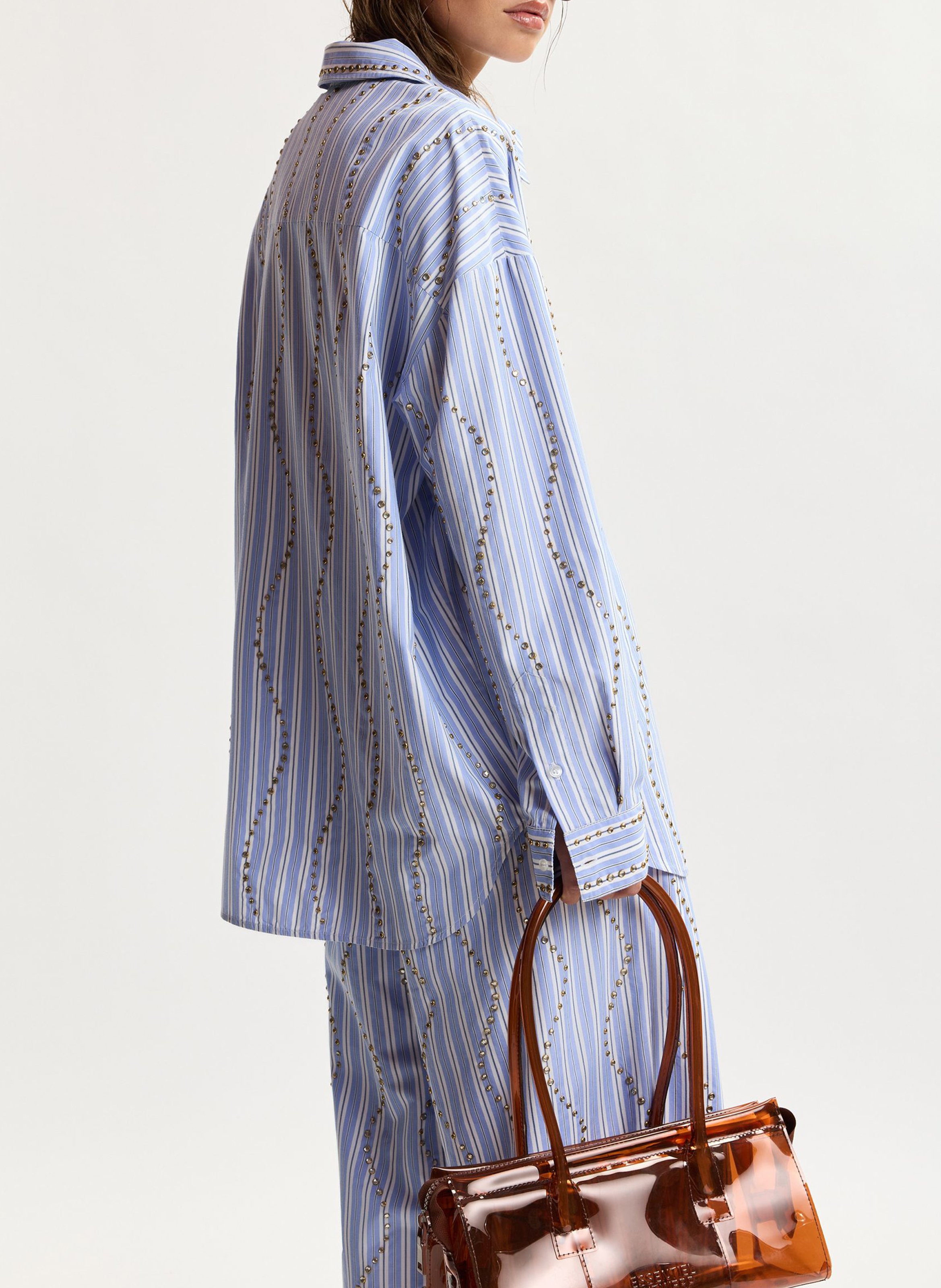 Striped shirt with classic collar ESSENTIEL ANTWERP Blue