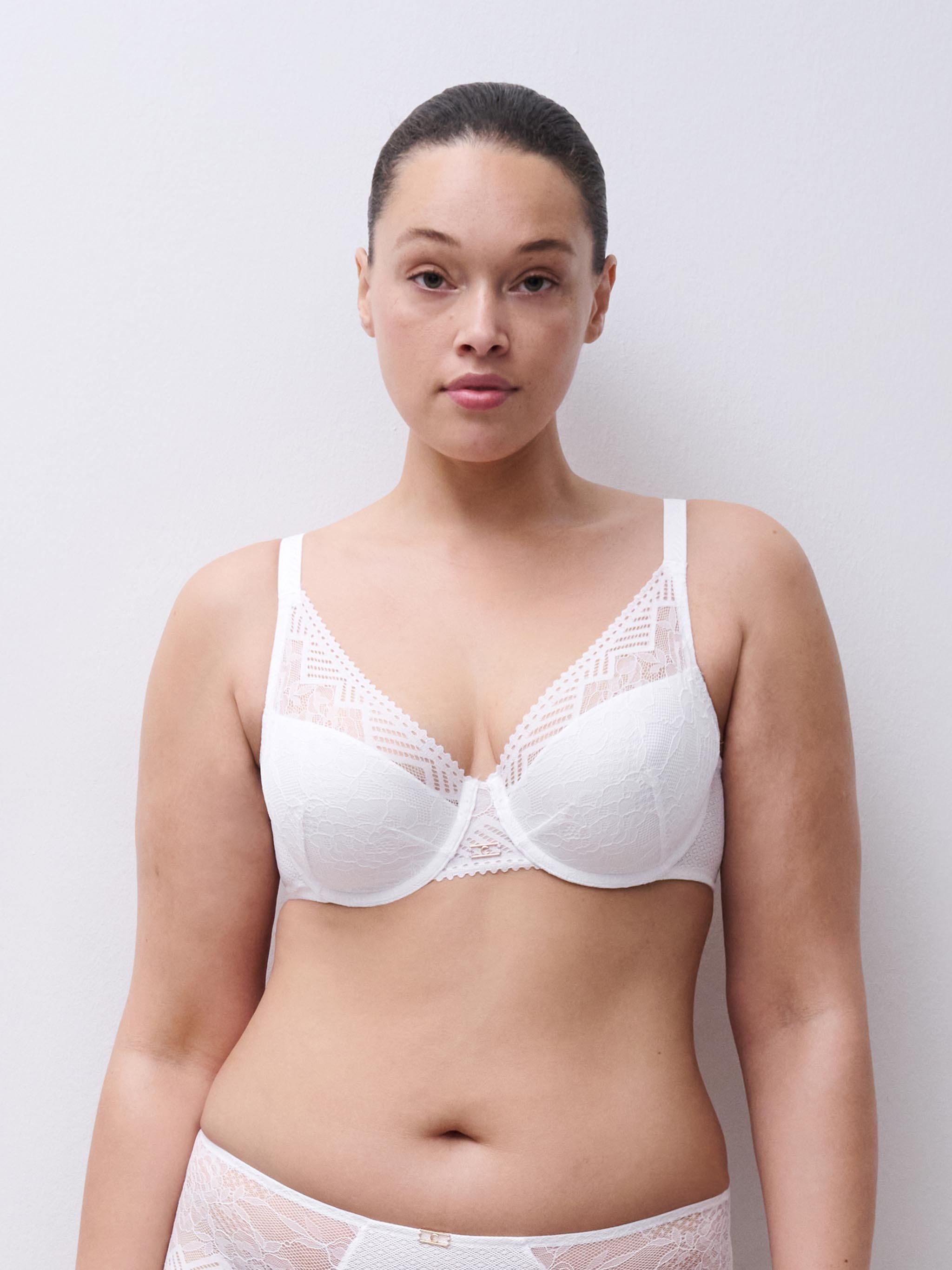 Plunging spacer bra CHANTELLE White