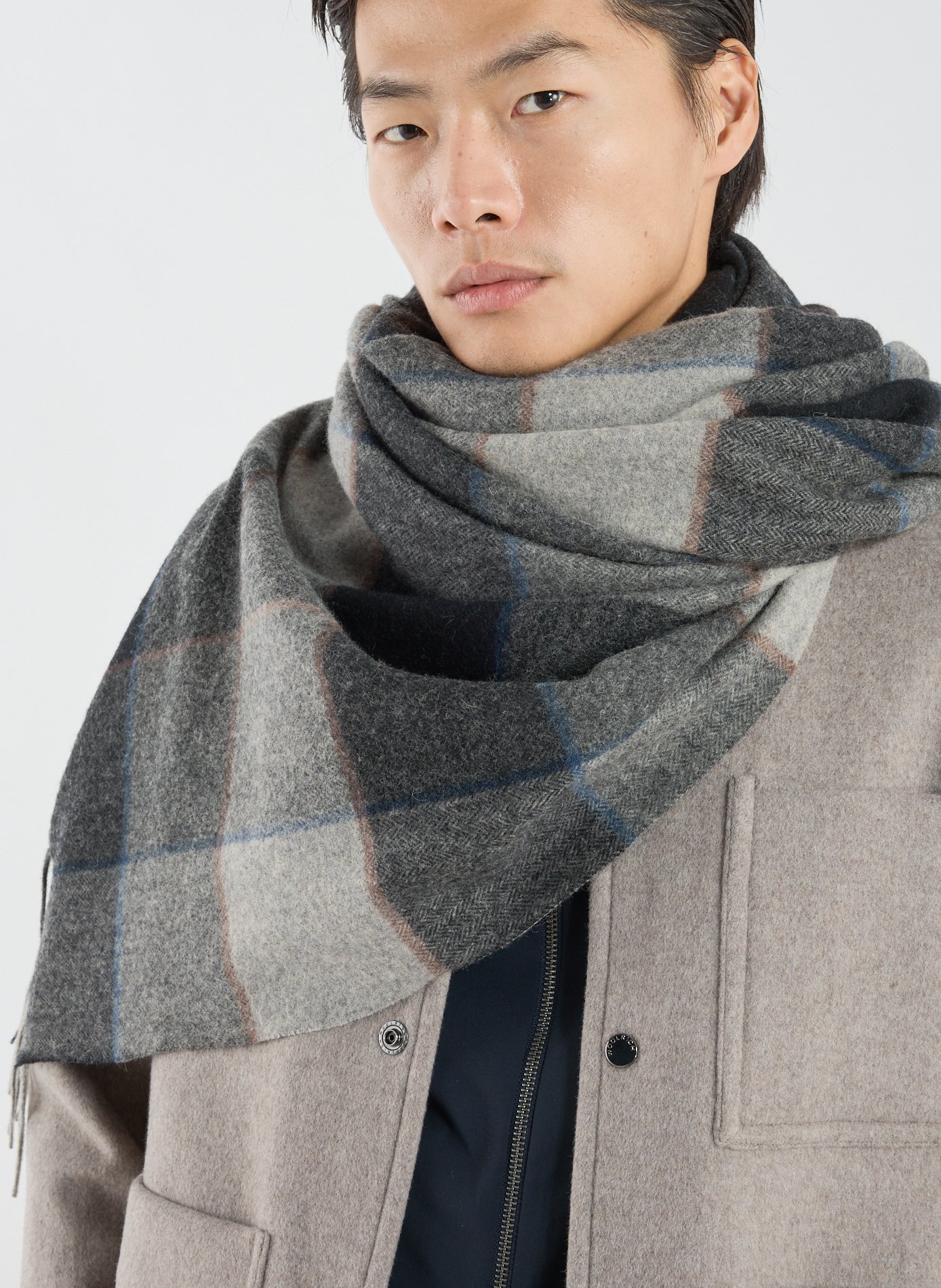 Checked wool scarf SAISON 1865 Multicolored