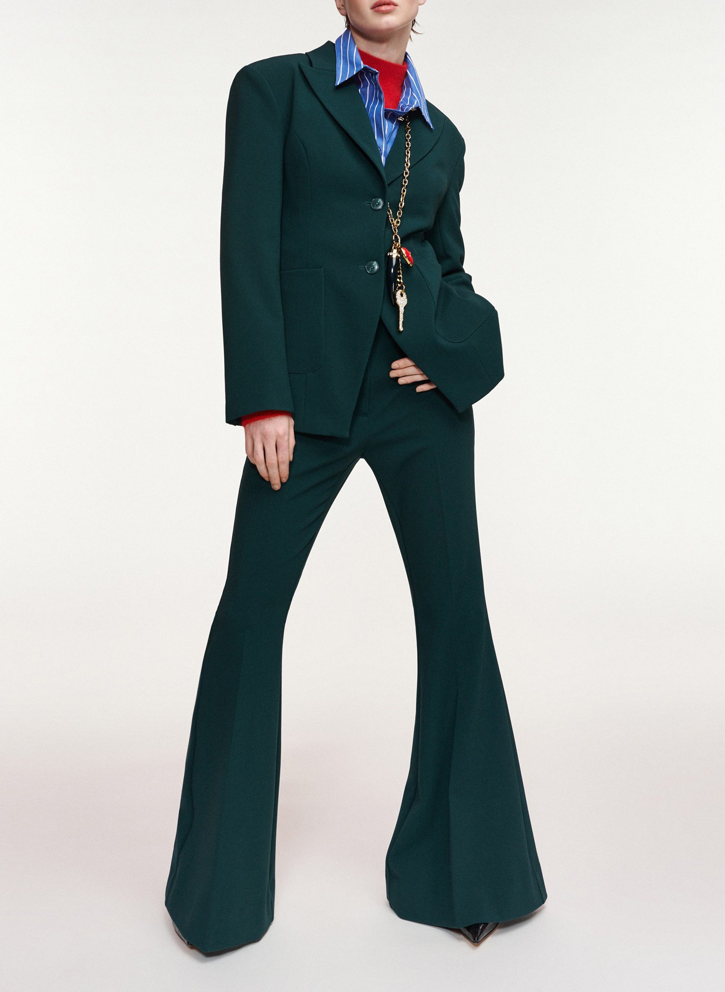 Chaqueta blazer entallada ESSENTIEL ANTWERP Verde