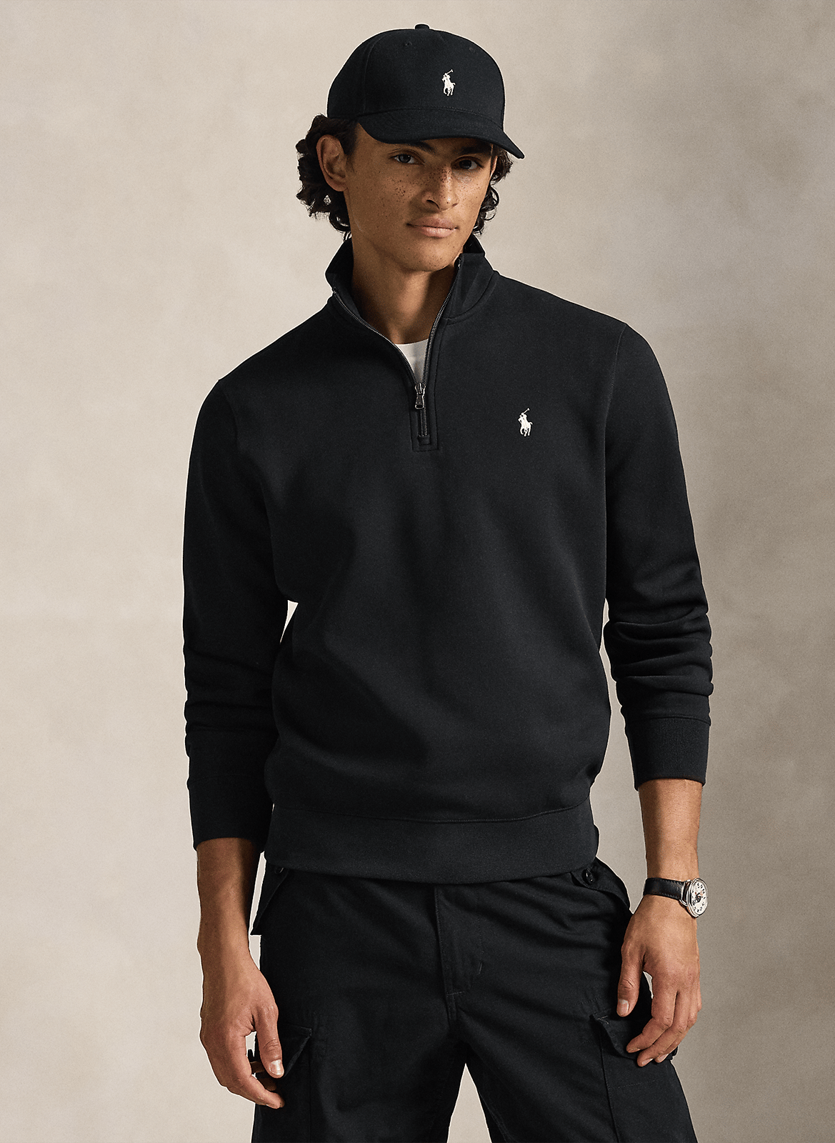 Polo custom-fit en coton piqué POLO RALPH LAUREN Noir