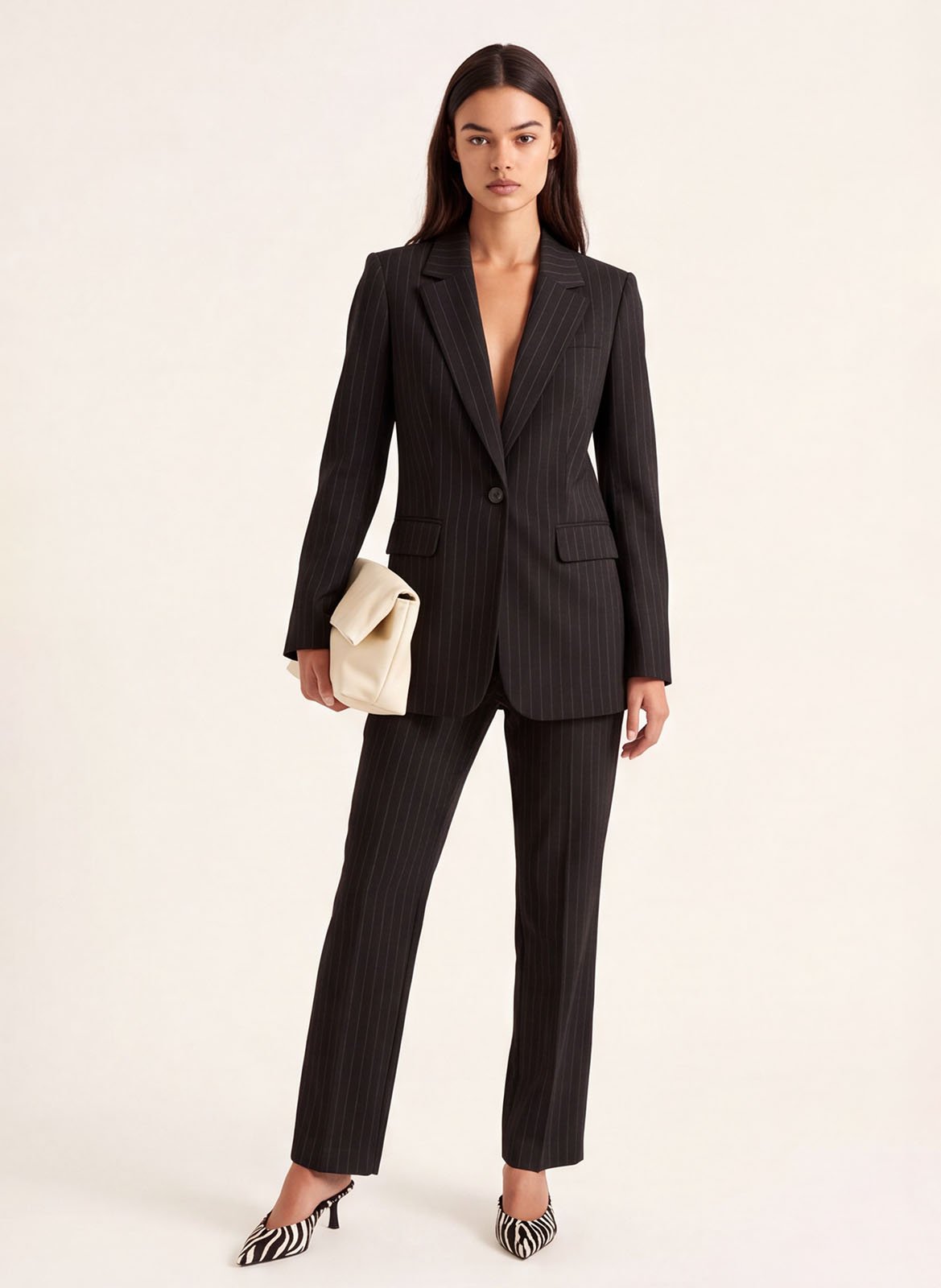 Gerade geschnittene Streifenhose KOOKAI Braun