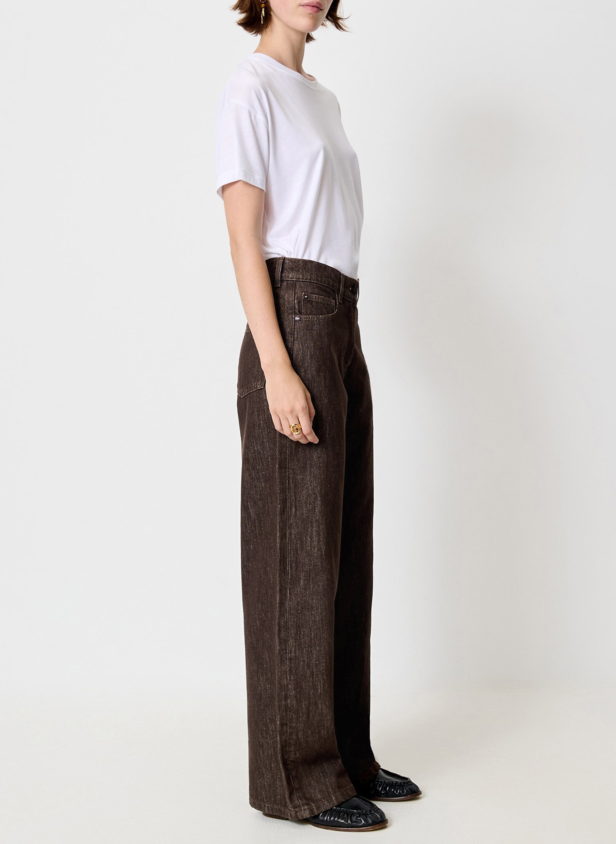 Jean droit en coton | Brown SESSUN Women
