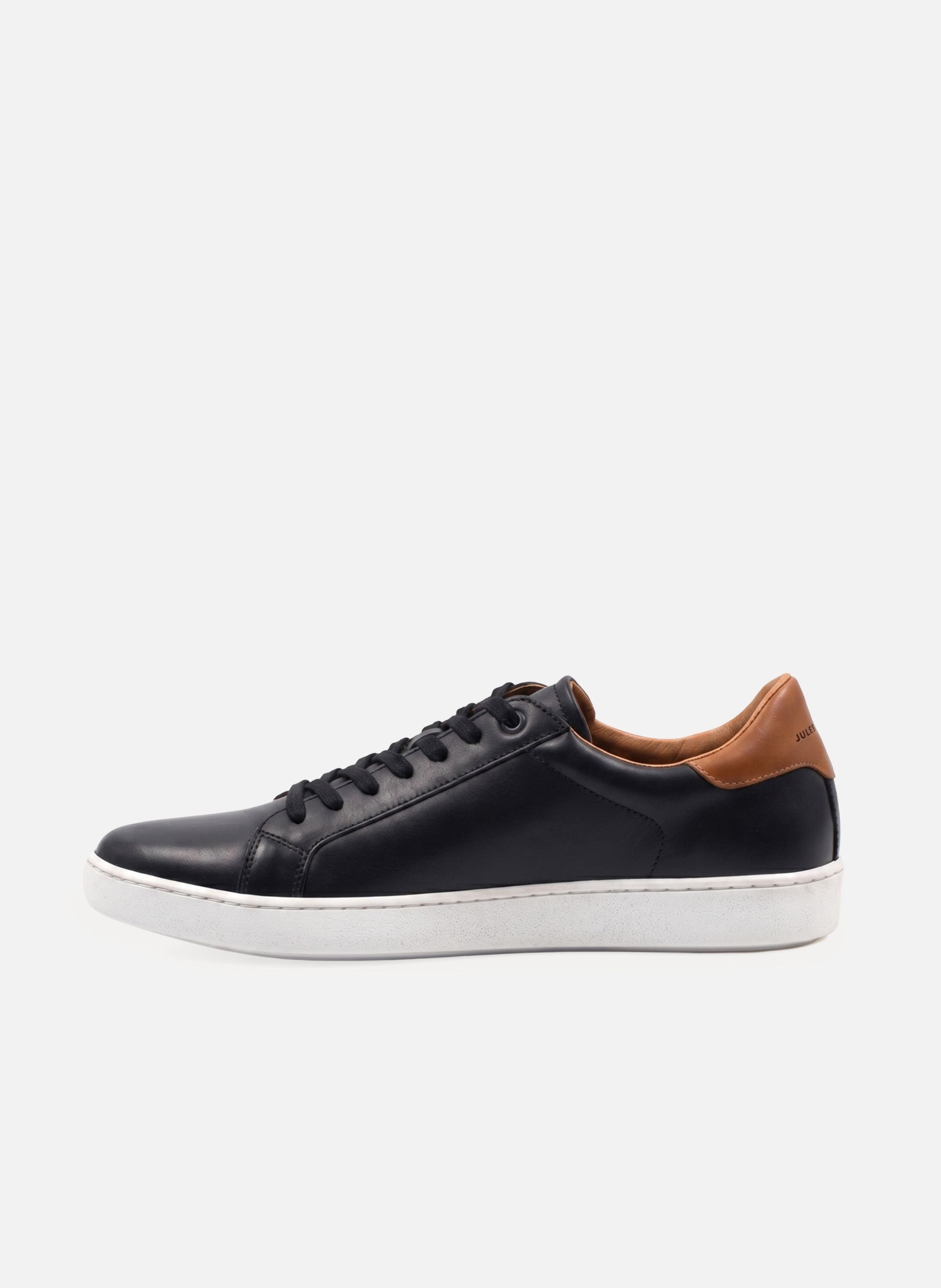 Tennis lacet homme cuir JULES & JENN Noir