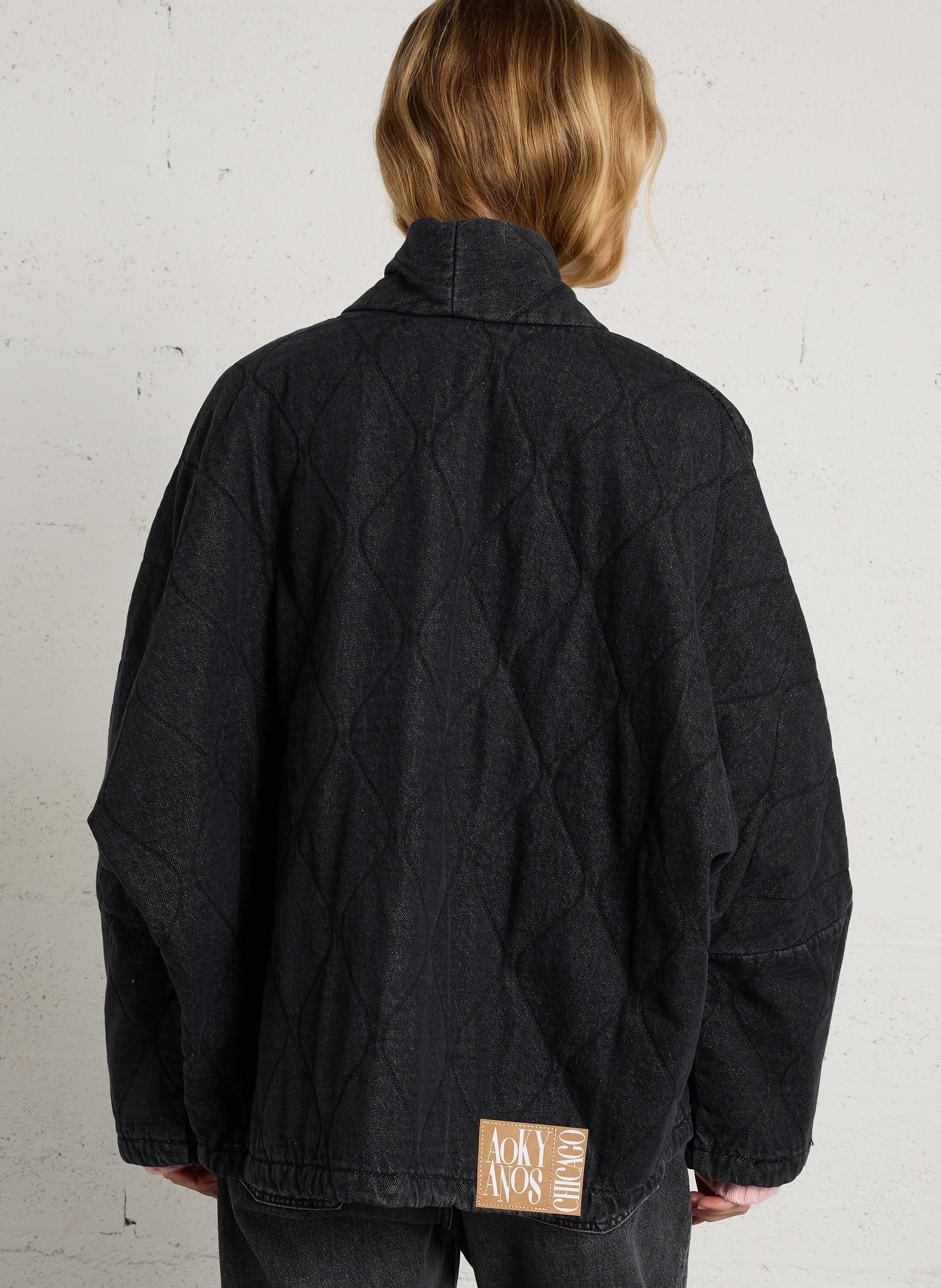 Steppjacke aus Baumwoll-Denim AOKYANOS Blau