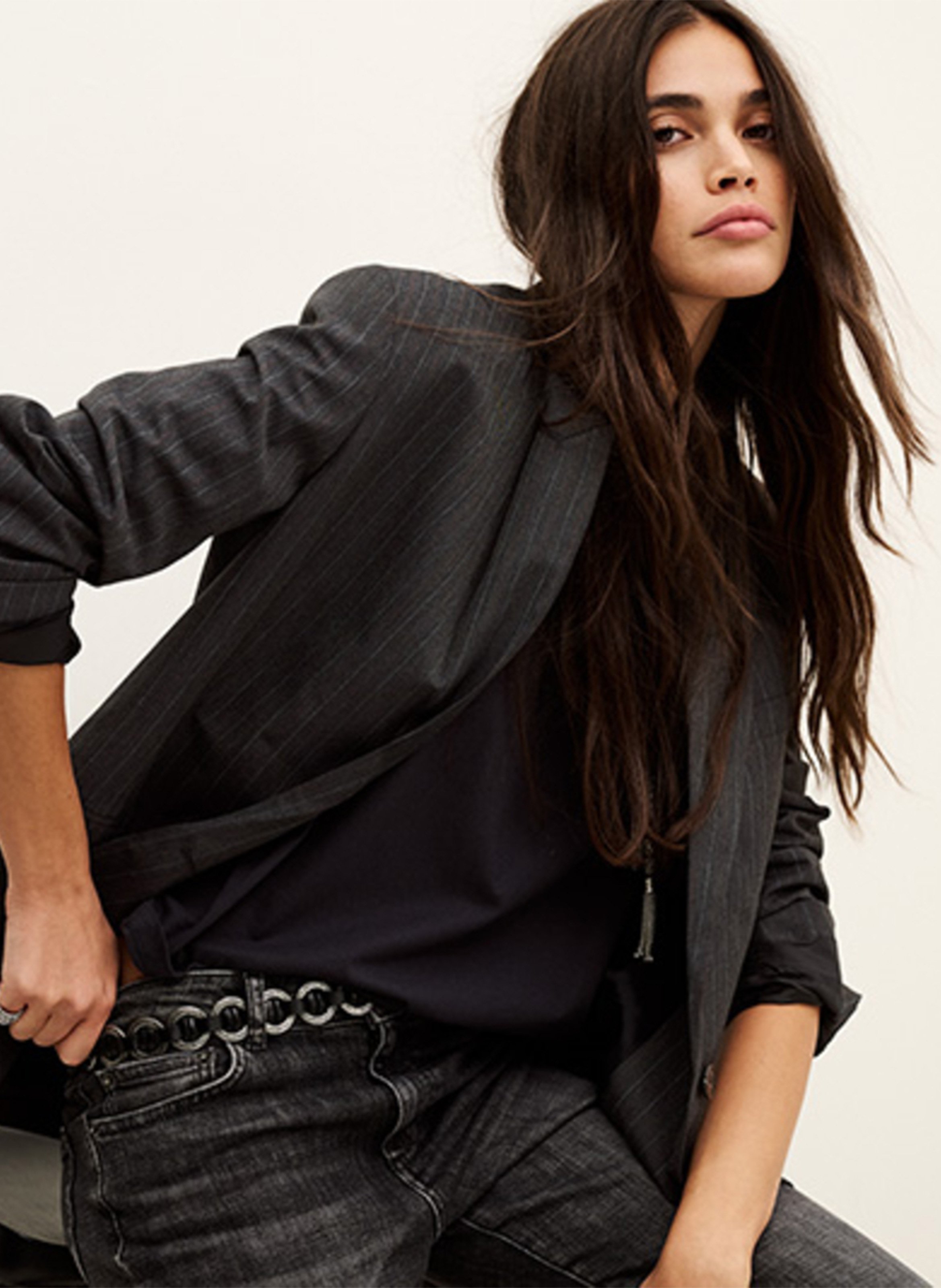 Wool-blend jacket with tailored collar BA&SH Grey