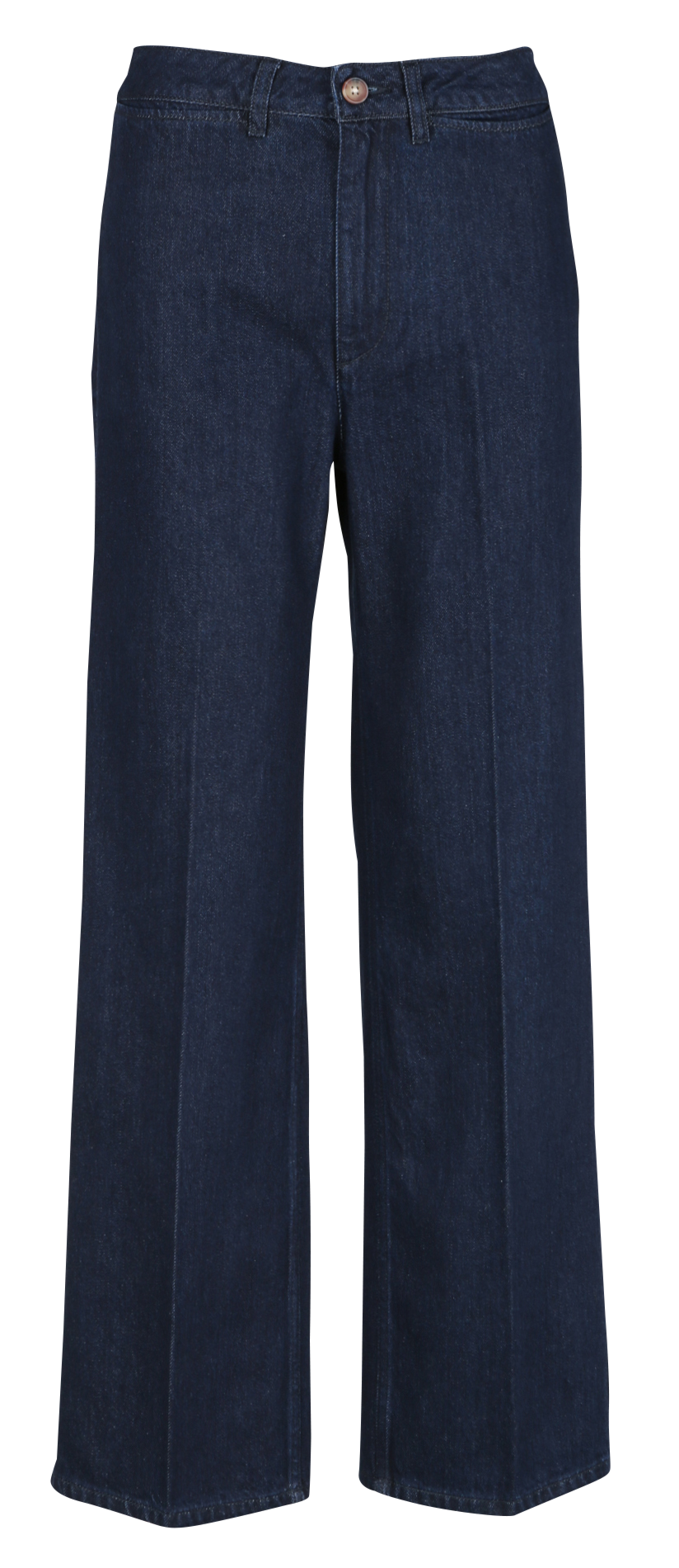 Jean droit taille haute en coton LAB DIP Bleu