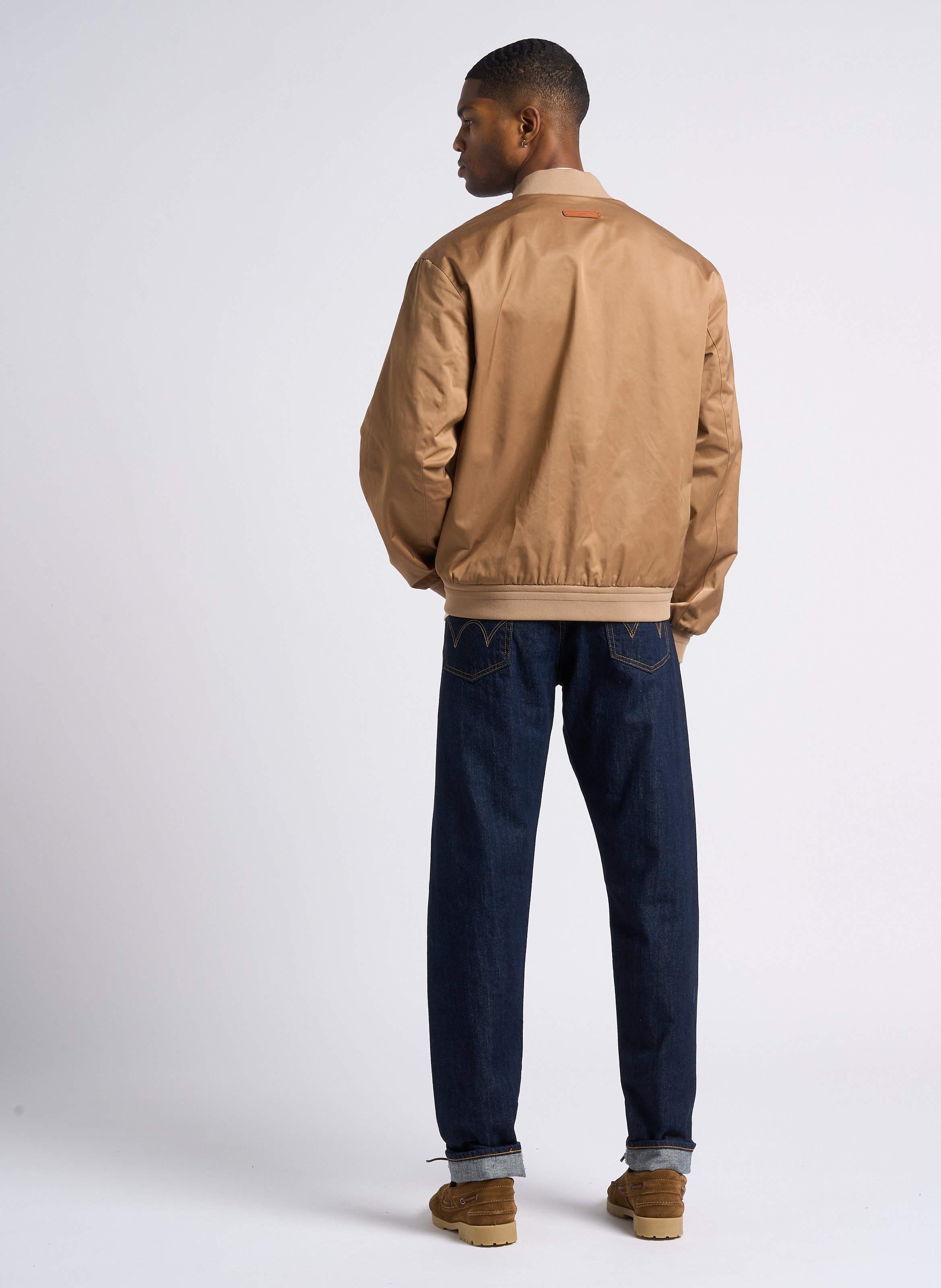 Oversized jacket with varsity collar GANT Khaki
