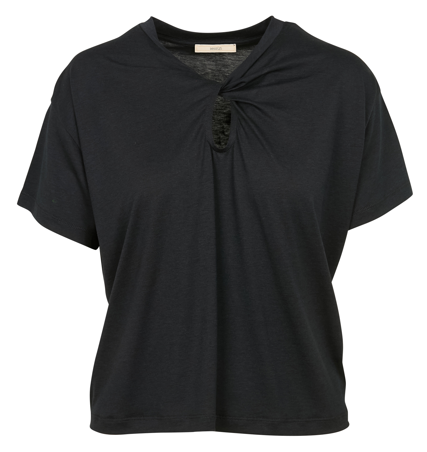 Tee-shirt manches courtes twisté SESSUN Noir