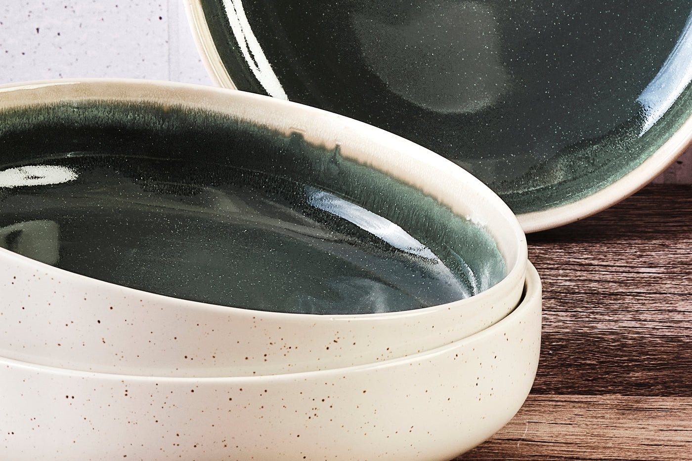 Bol oxygen ø22cm - 6 pièces - rose poudre BJORN Vert