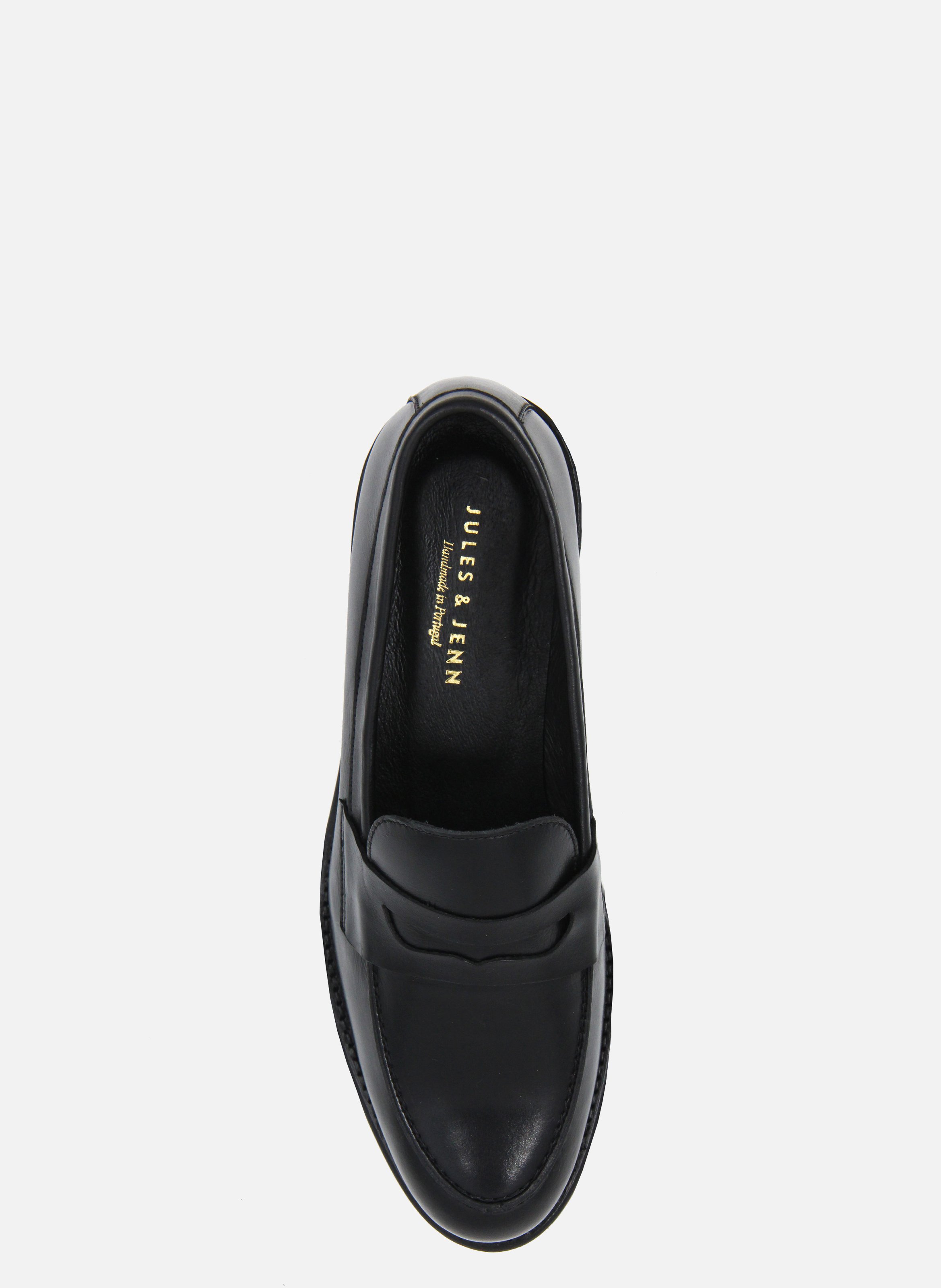 Leather loafers Black