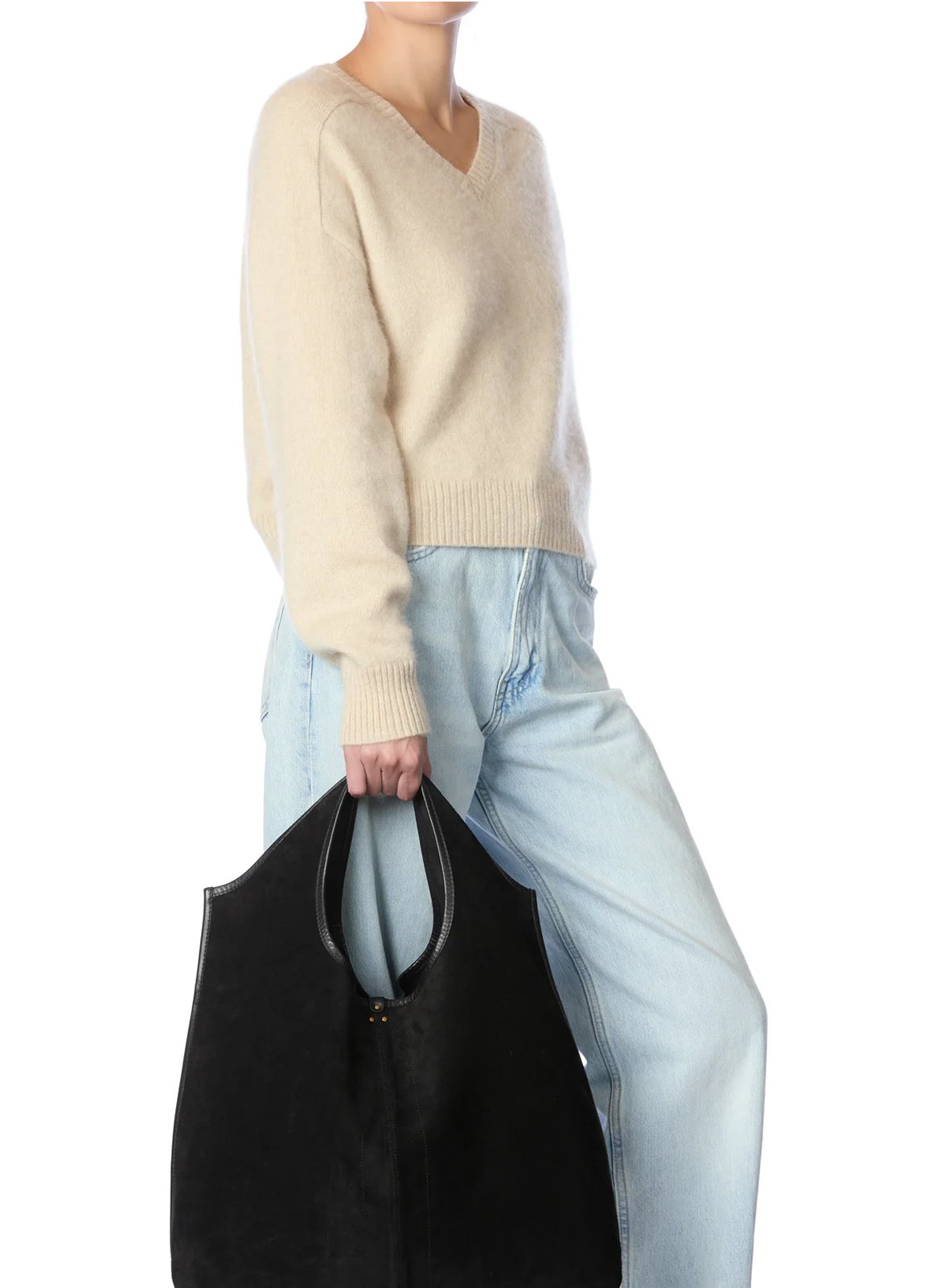 Leather tote bag JEROME DREYFUSS Black