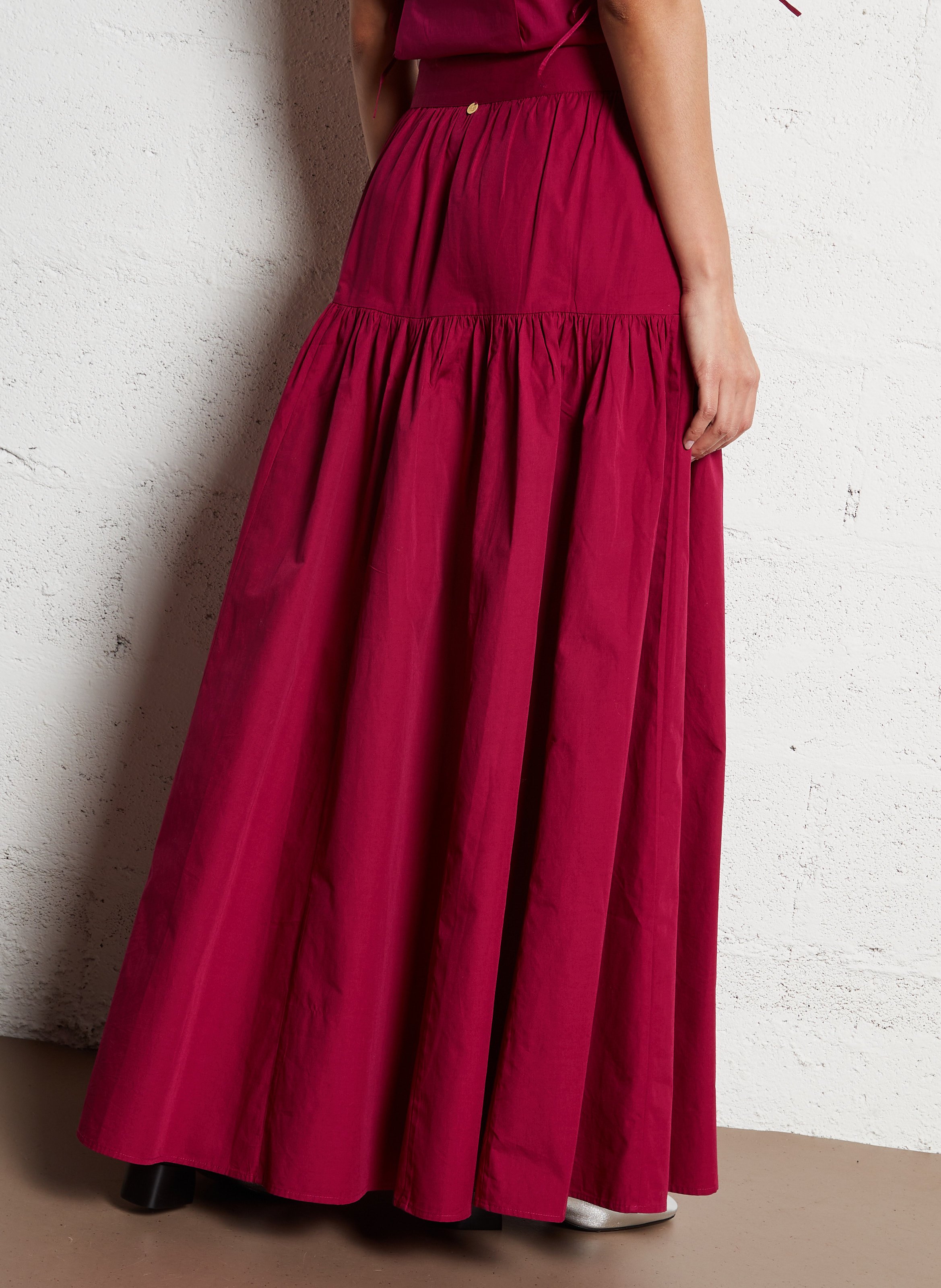 Anaïs cotton midi skirt ANTIK BATIK Red