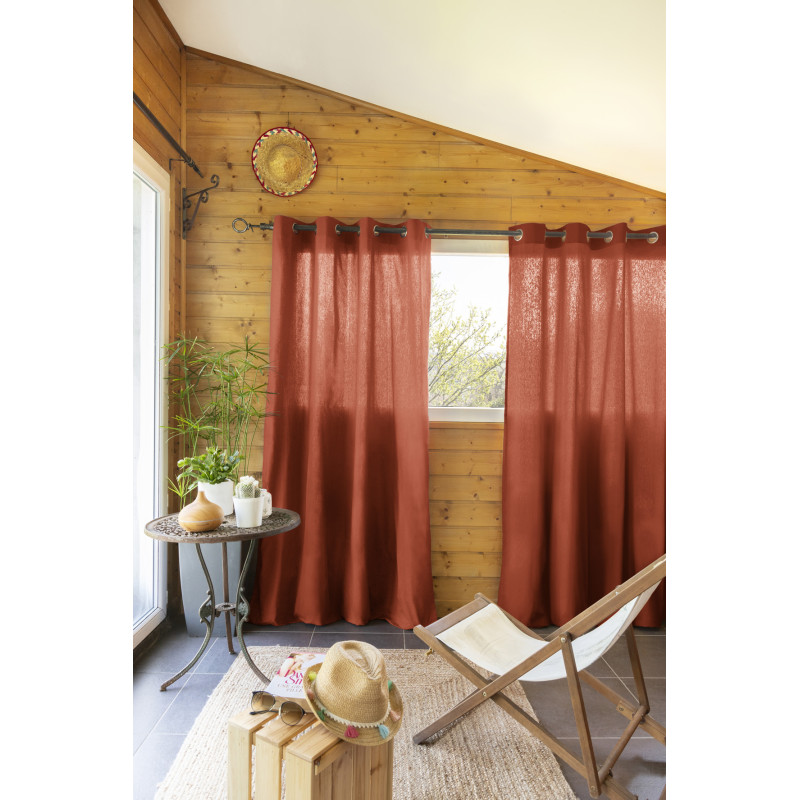 Blackout and Thermal Curtains L'EFFET PAPILLON Red