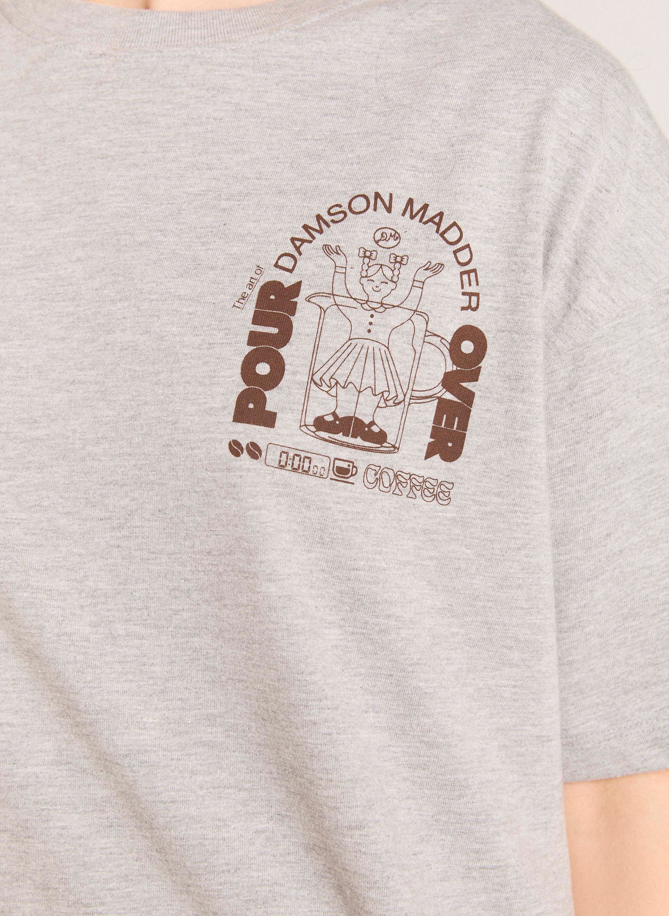 Round-neck organic cotton T-shirt DAMSON MADDER Grey