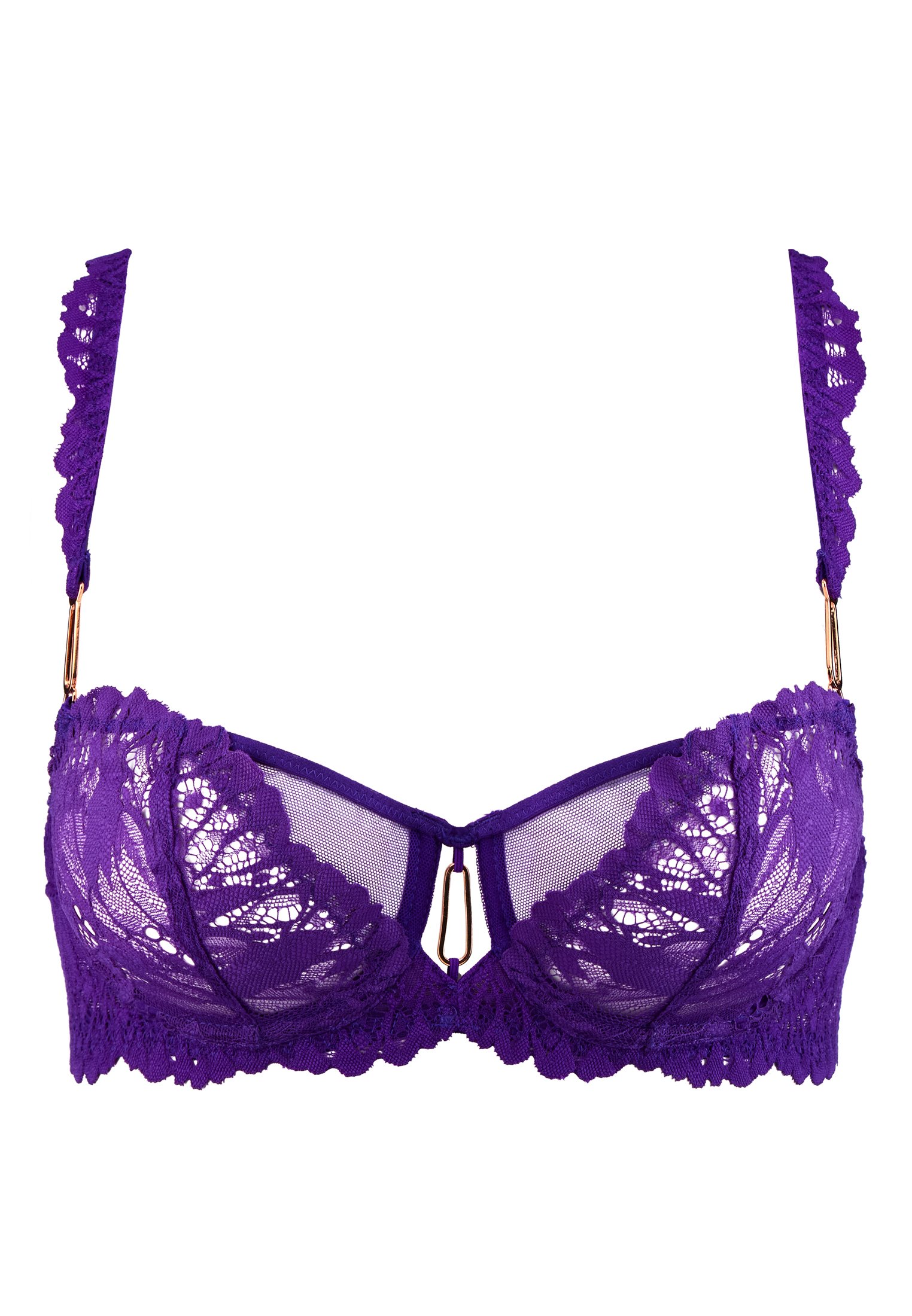 Underwired demi-cup bra AUBADE Purple