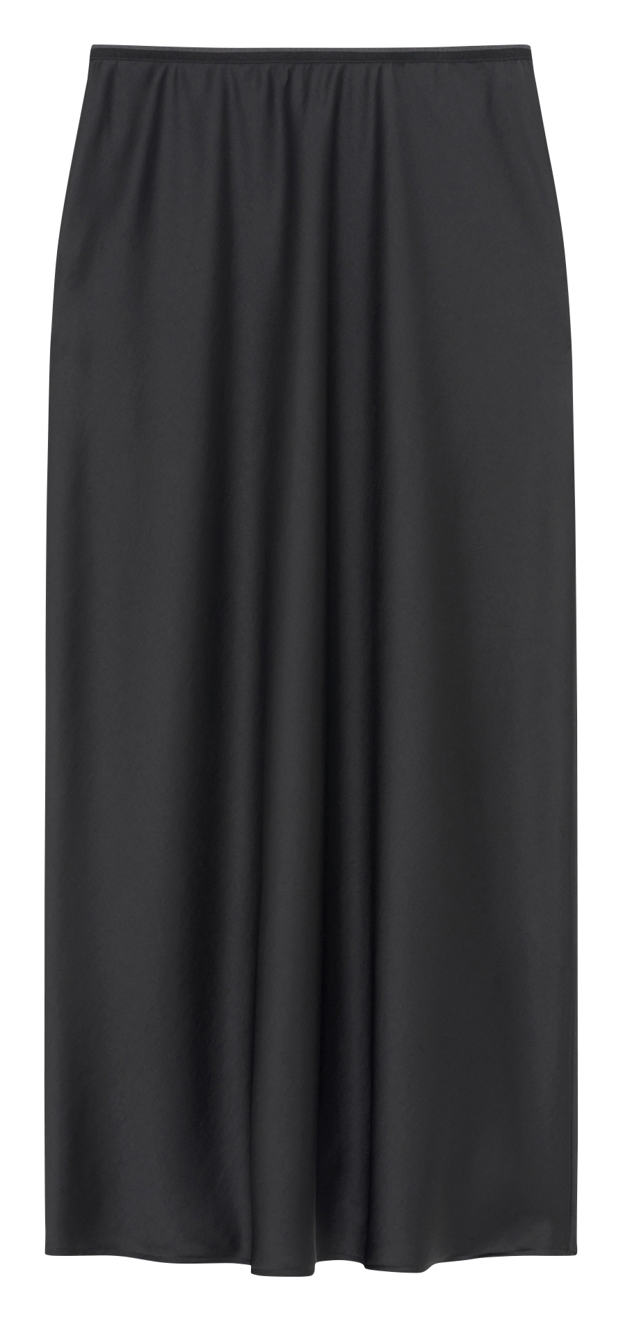 Long satin skirt PABLO Black